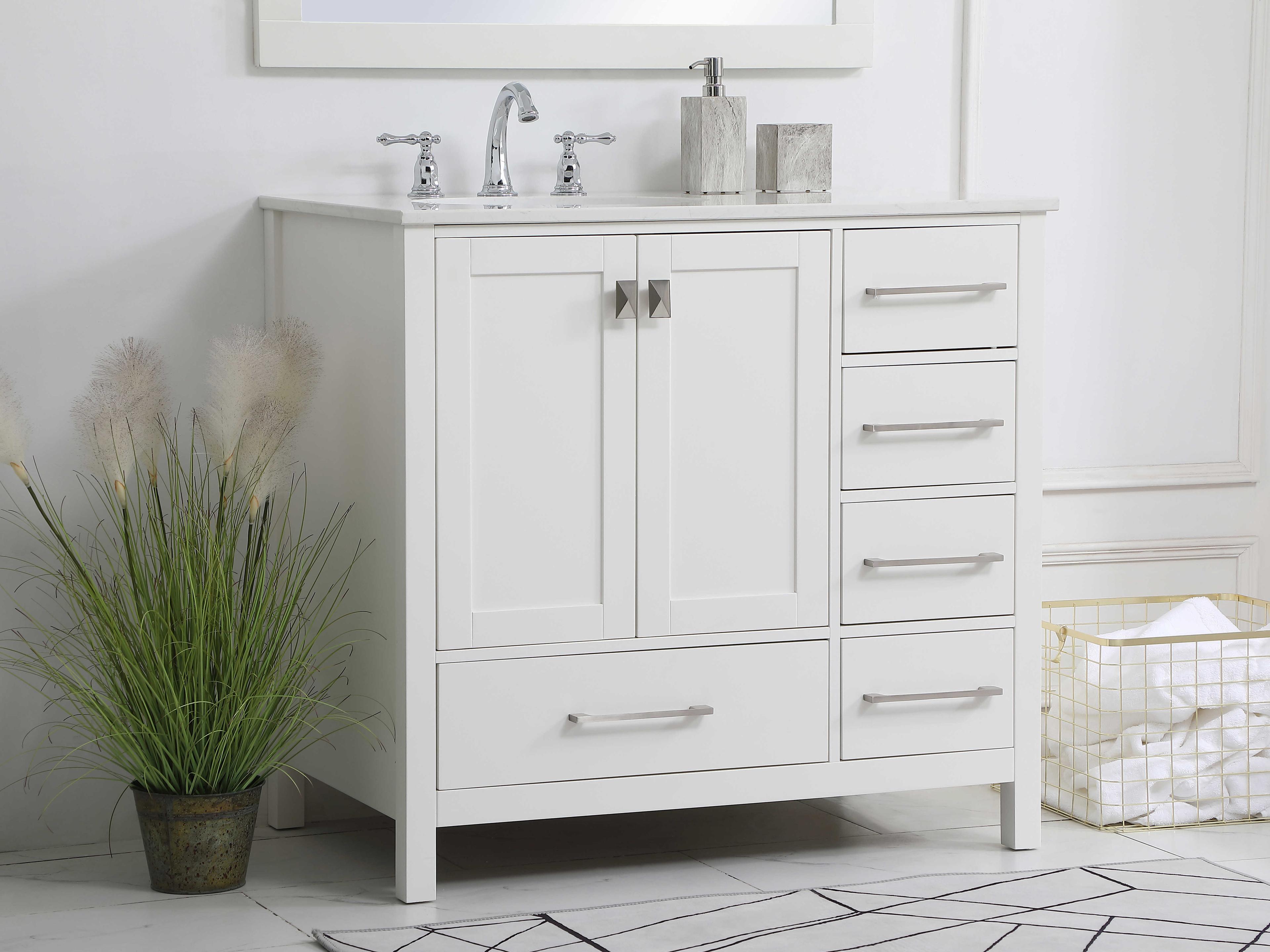 Elegant Lighting Irene White 36" Vanity