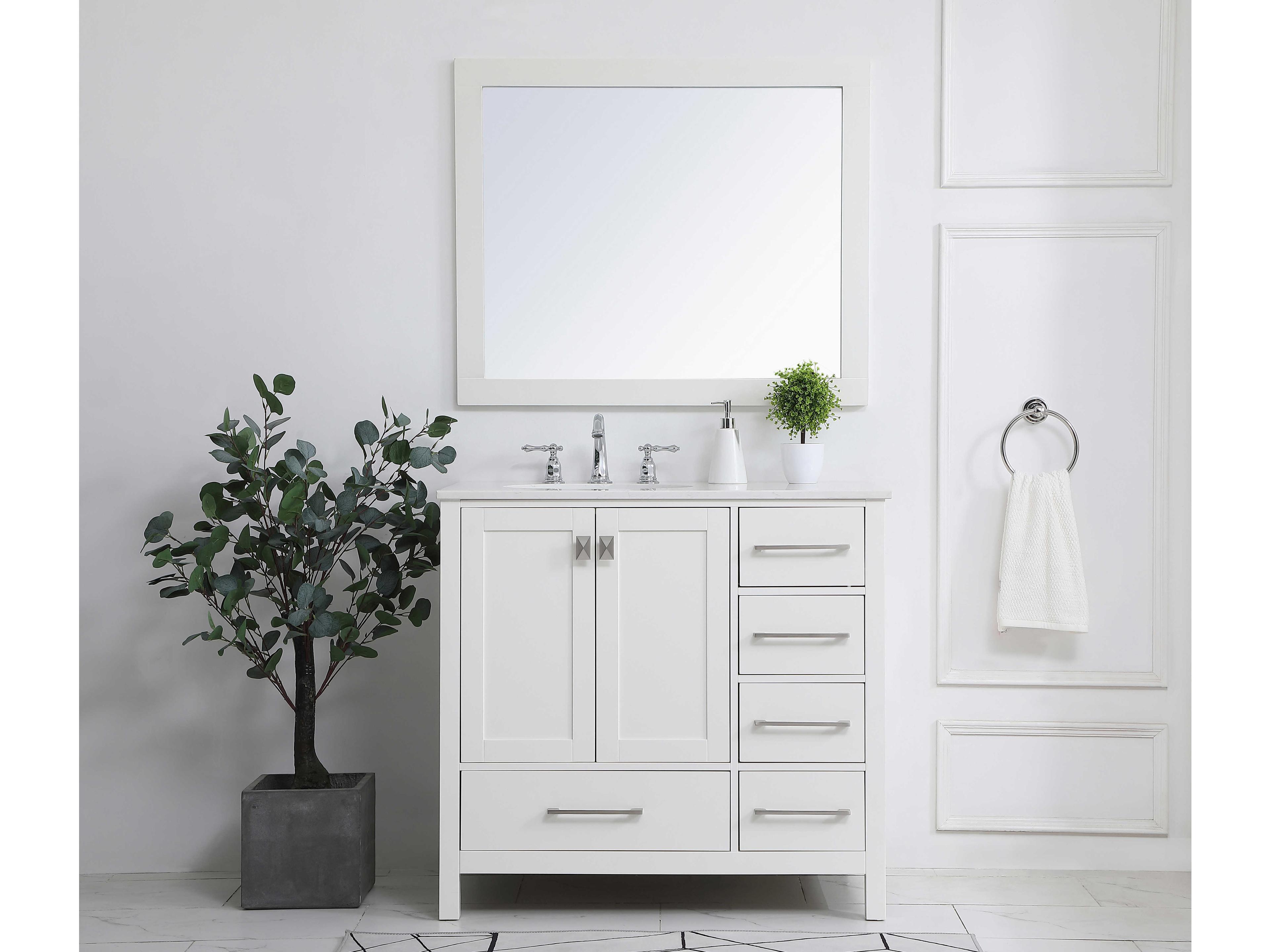 Elegant Lighting Irene White 36" Vanity