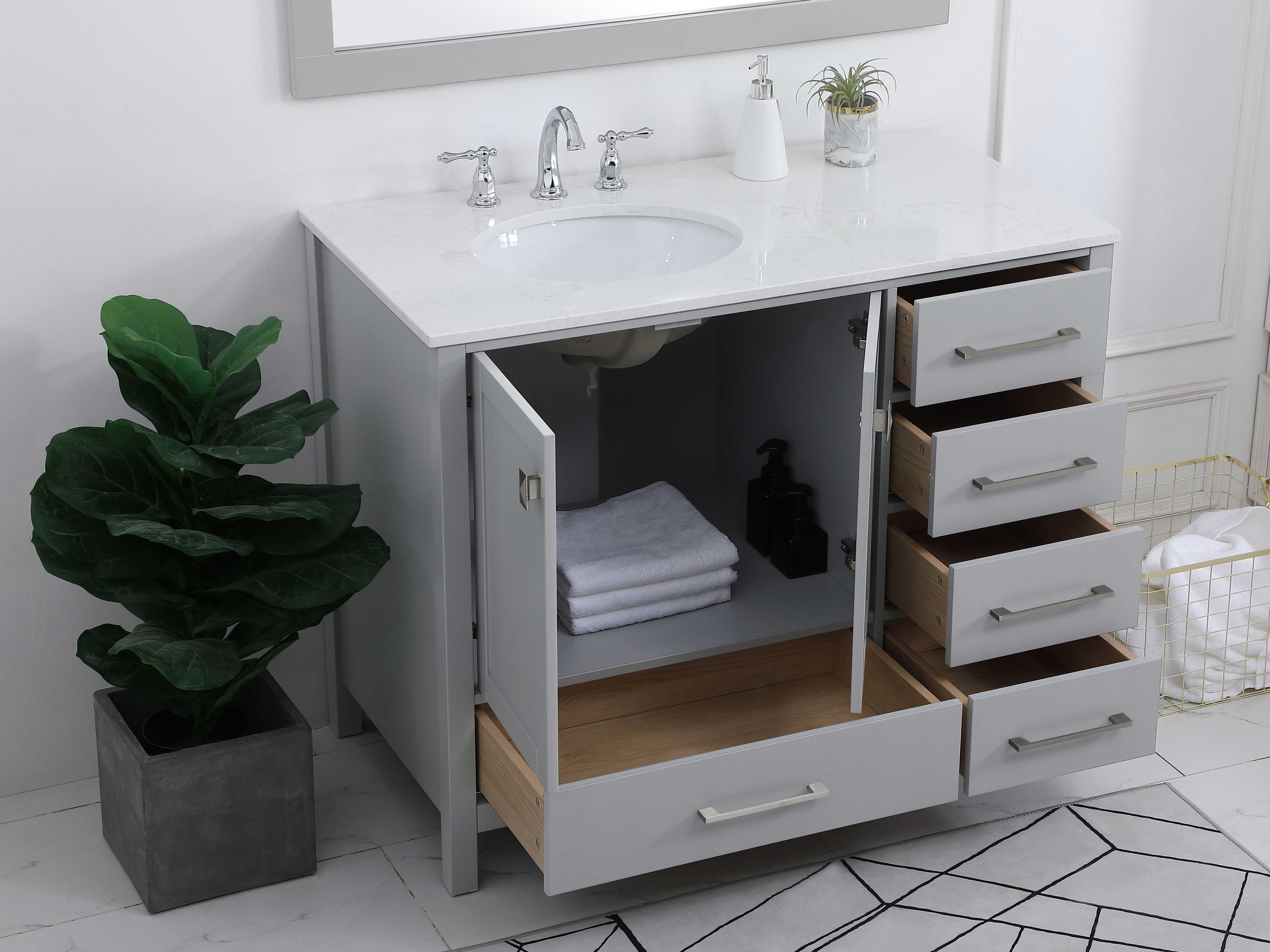 Elegant Lighting Irene Gray 42" Vanity