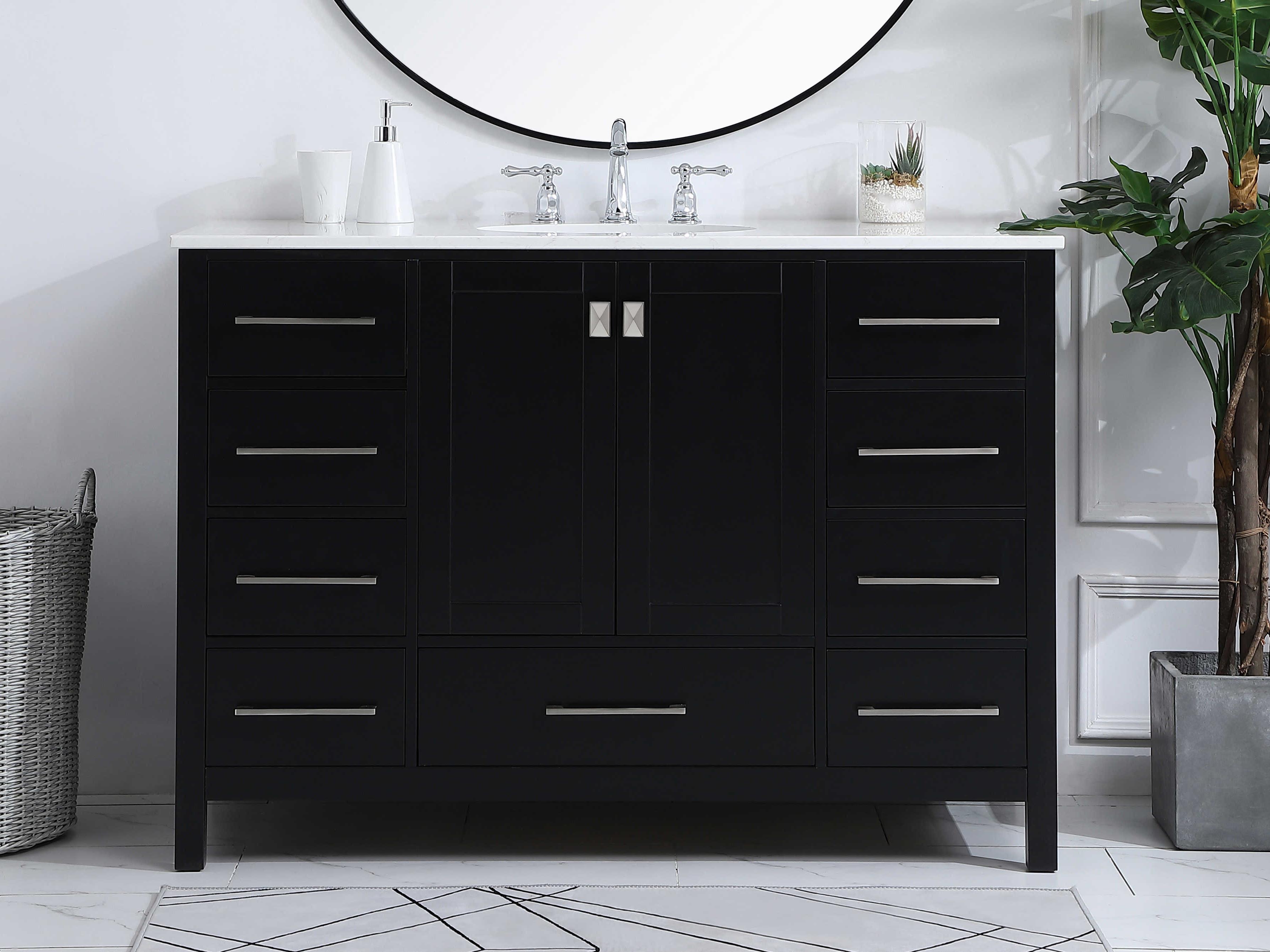 Elegant Lighting Irene Black 48" Vanity