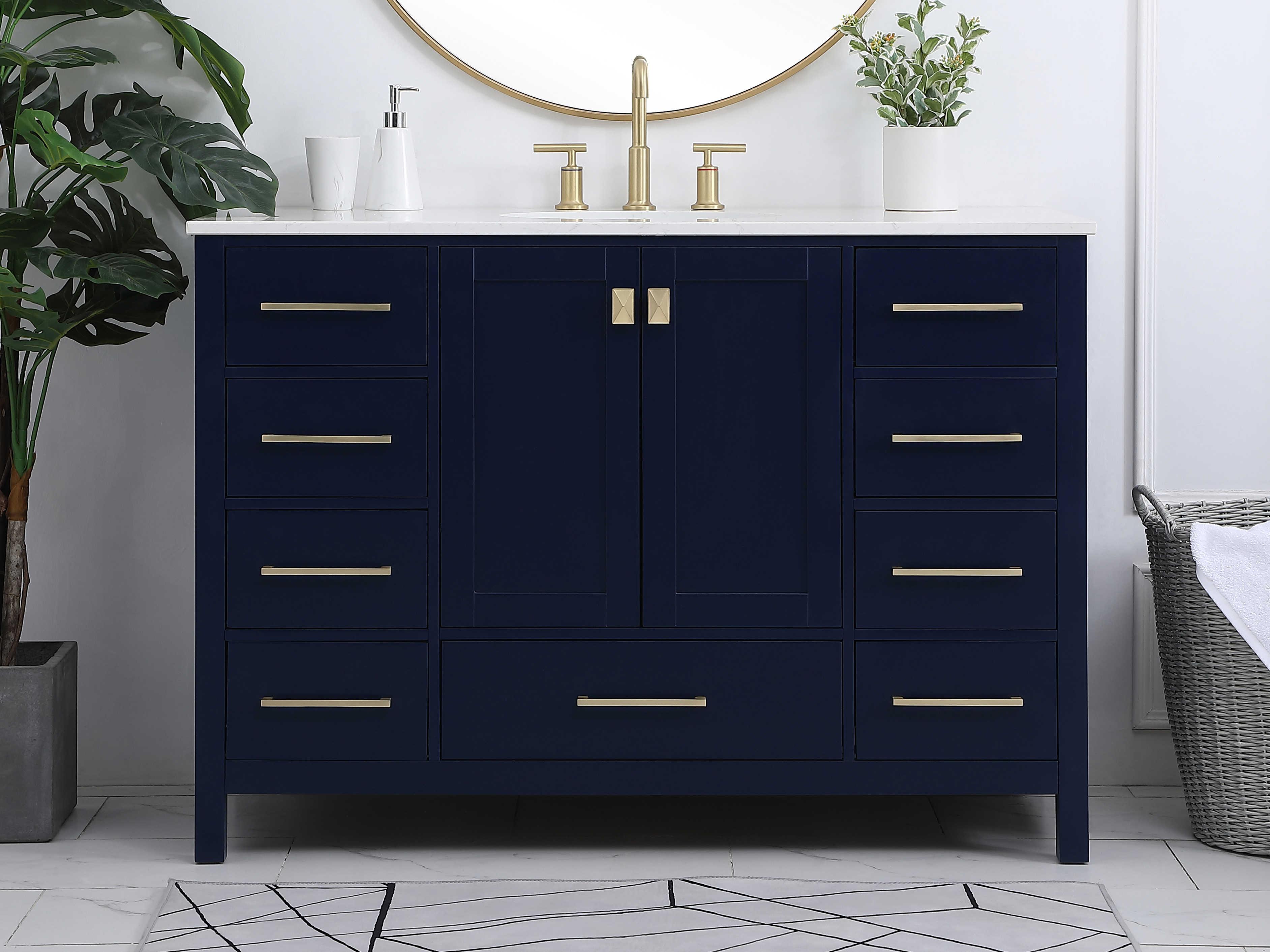 Elegant Lighting Irene Blue 48" Vanity