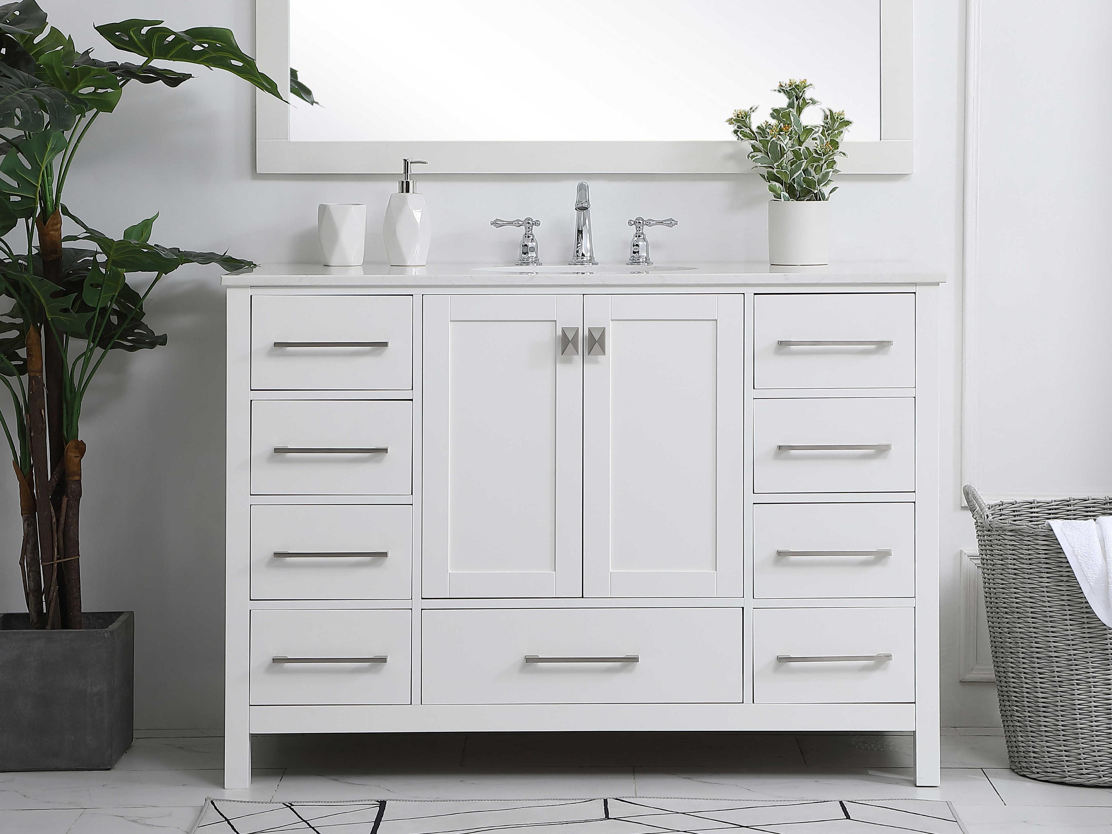 Elegant Lighting Irene White 48" Vanity