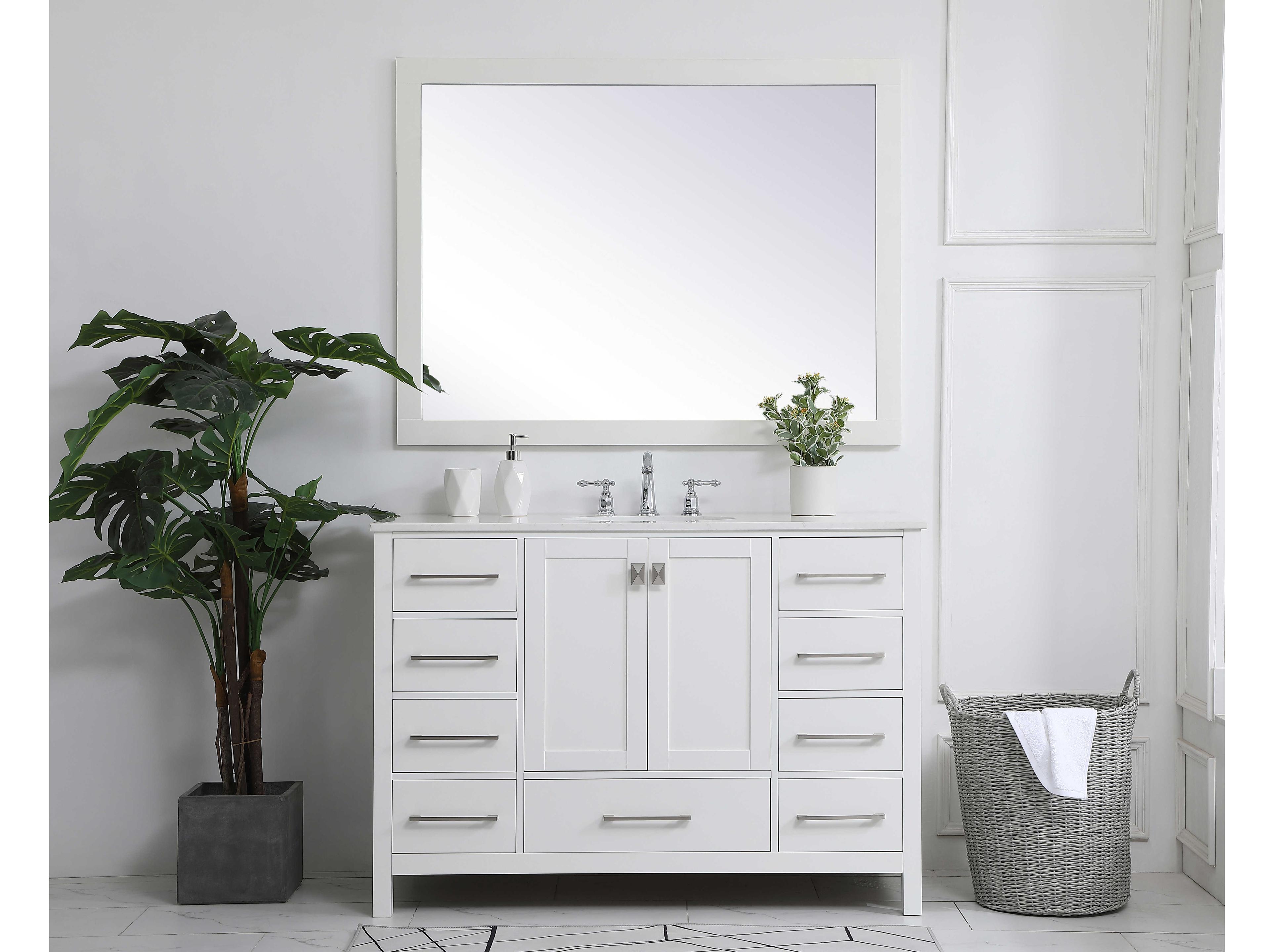 Elegant Lighting Irene White 48" Vanity