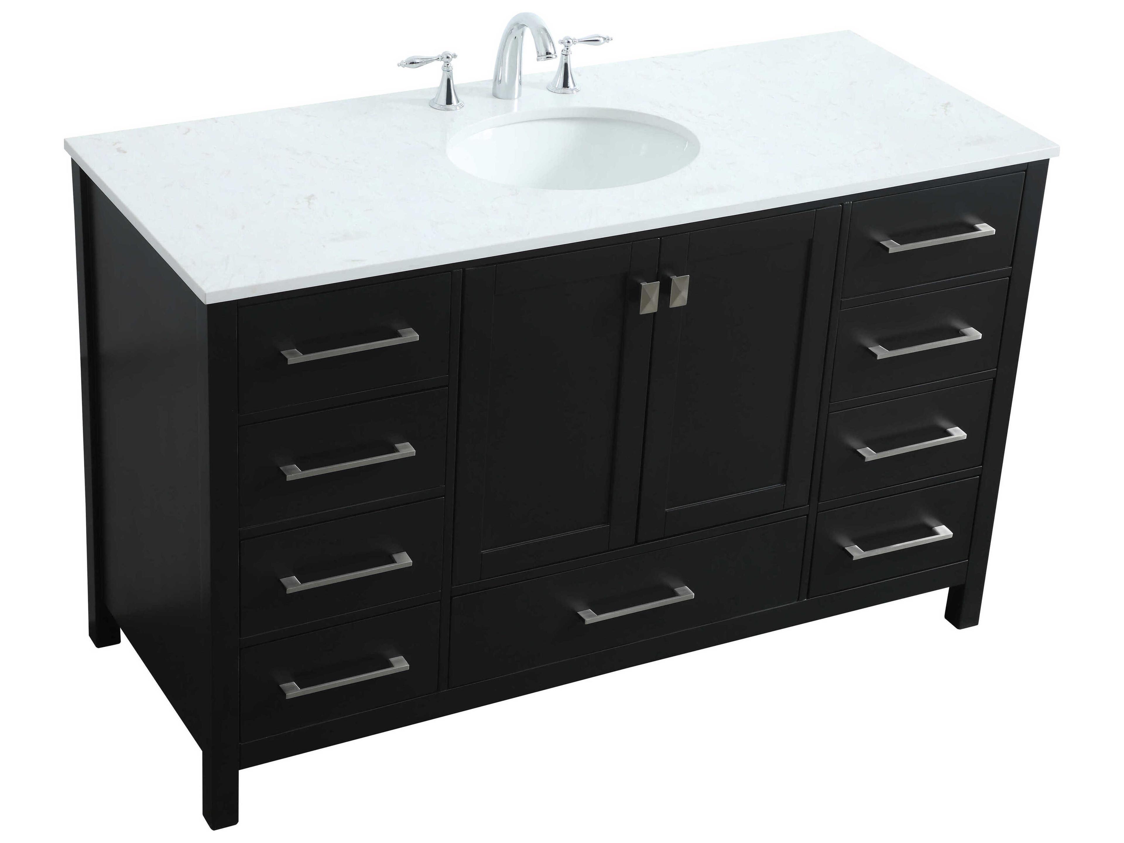 Elegant Lighting Irene Black Vanity