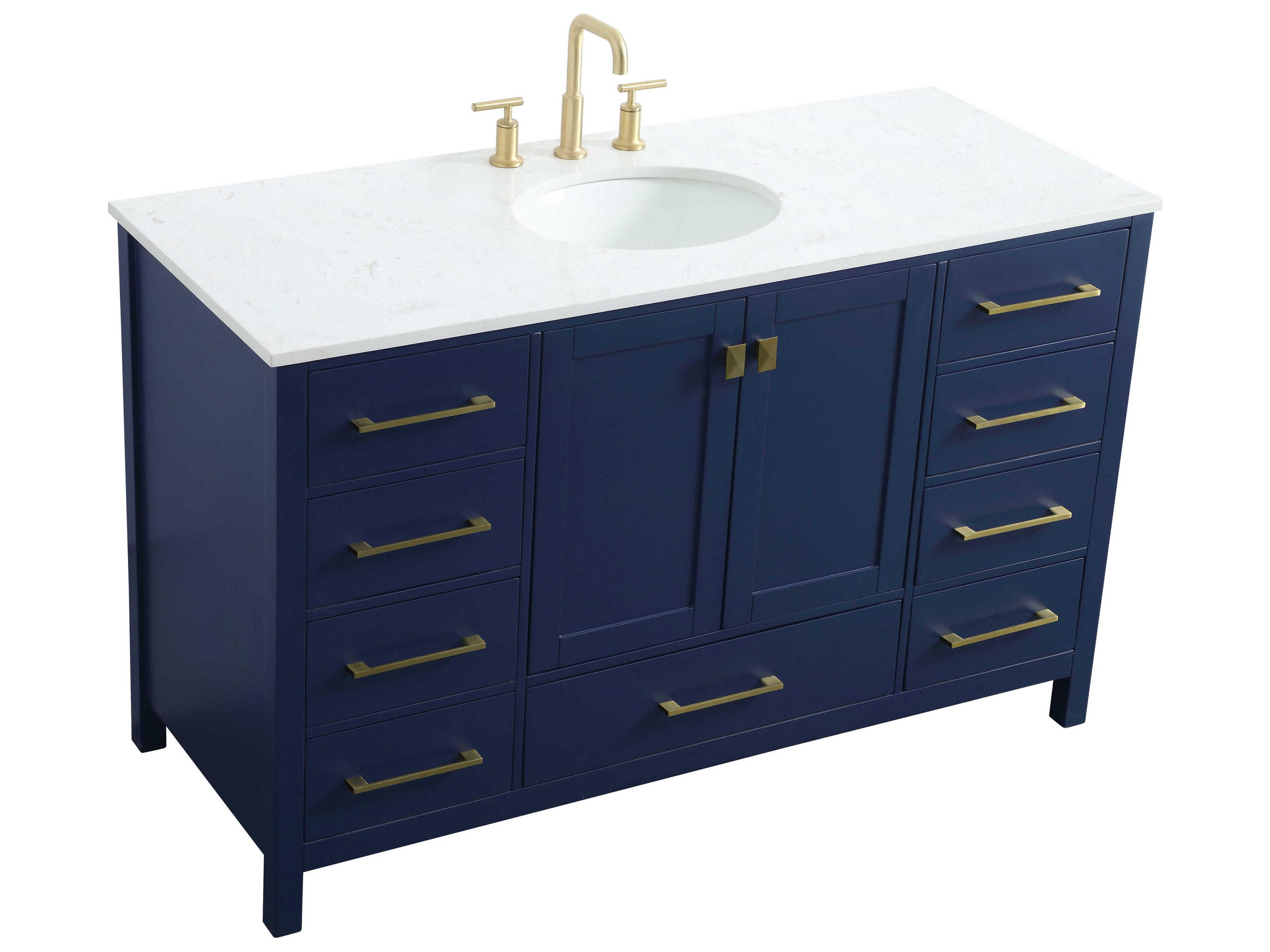 Elegant Lighting Irene Blue Vanity
