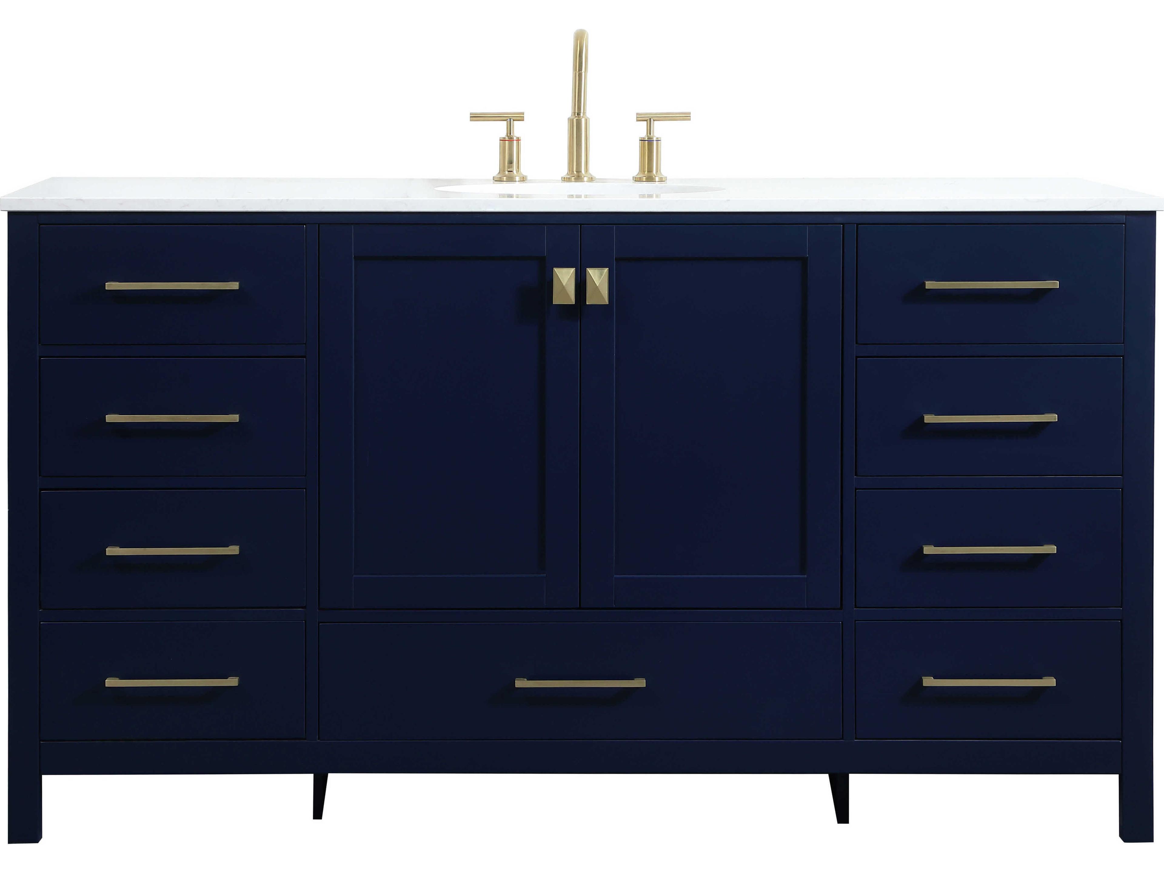 Elegant Lighting Irene Blue 60" Vanity