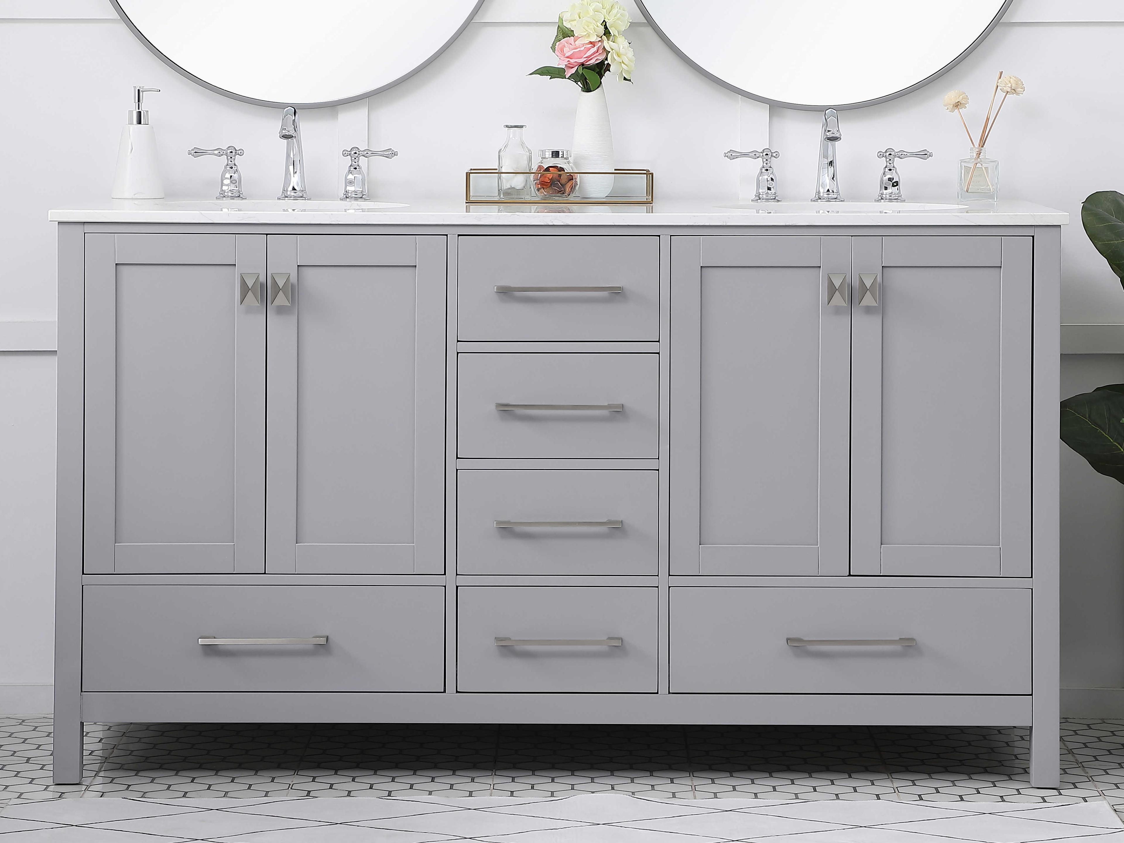 Elegant Lighting Irene Gray 60" Vanity