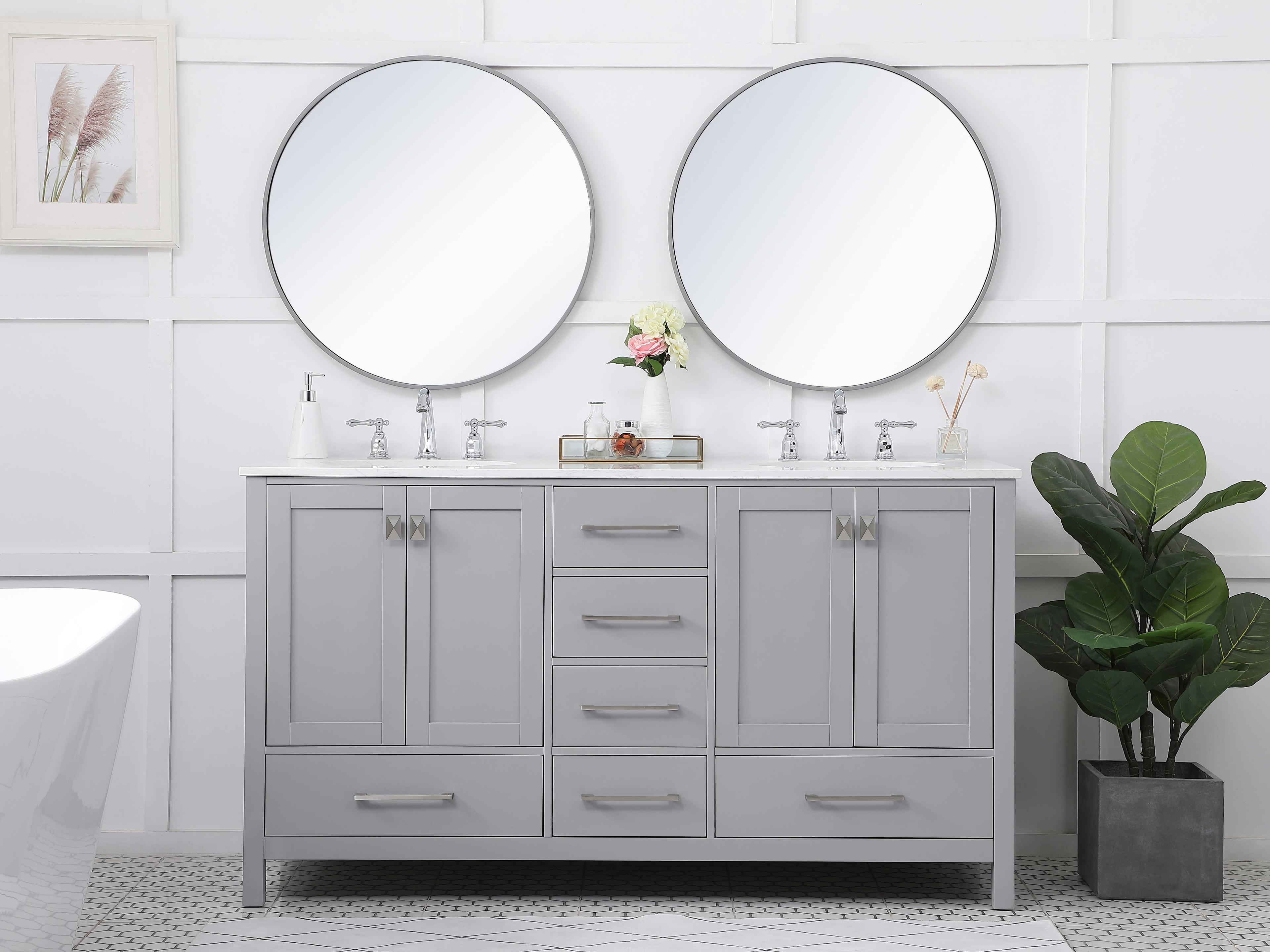 Elegant Lighting Irene Gray 60" Vanity
