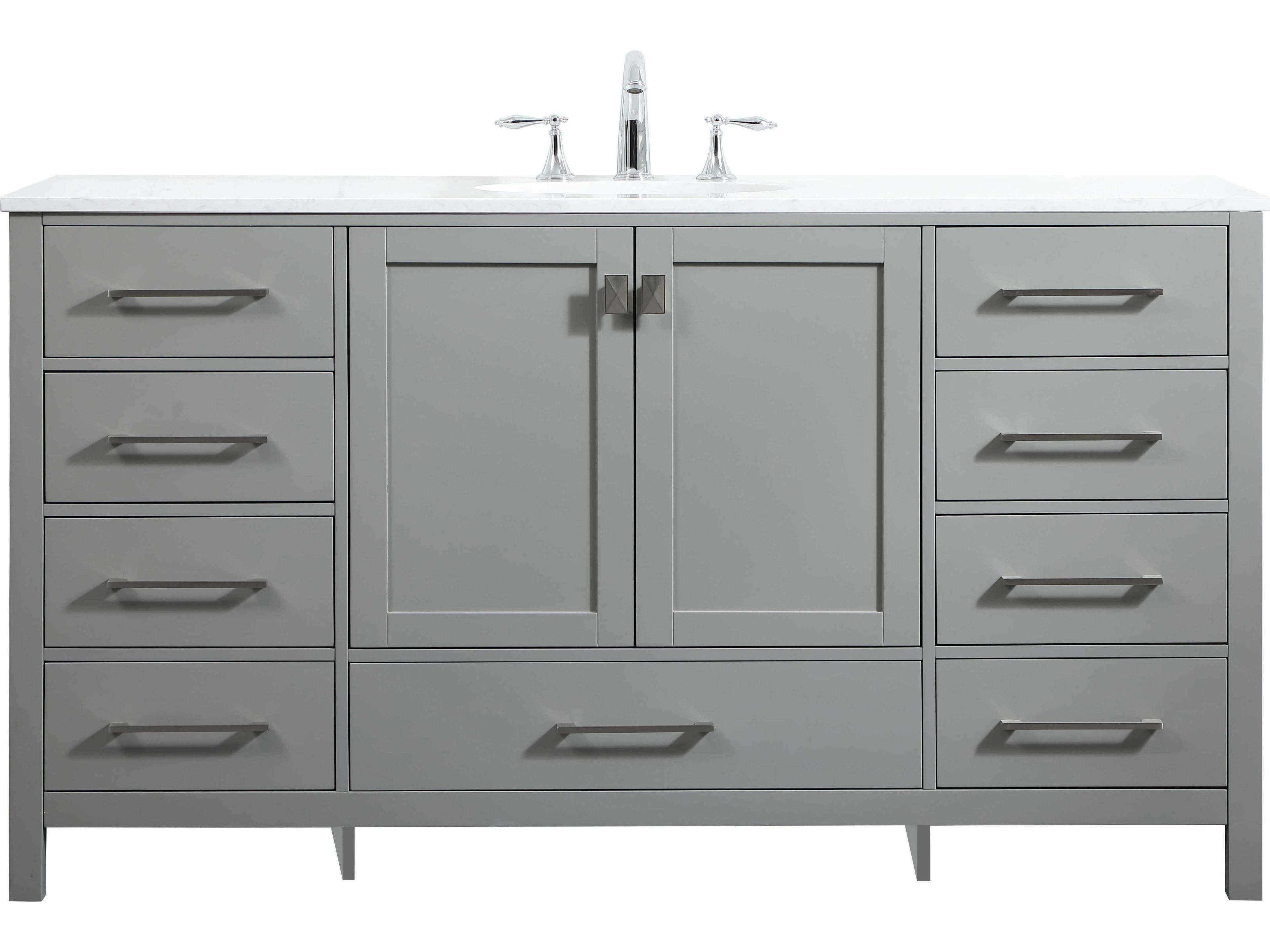 Elegant Lighting Irene Grey 60" Vanity