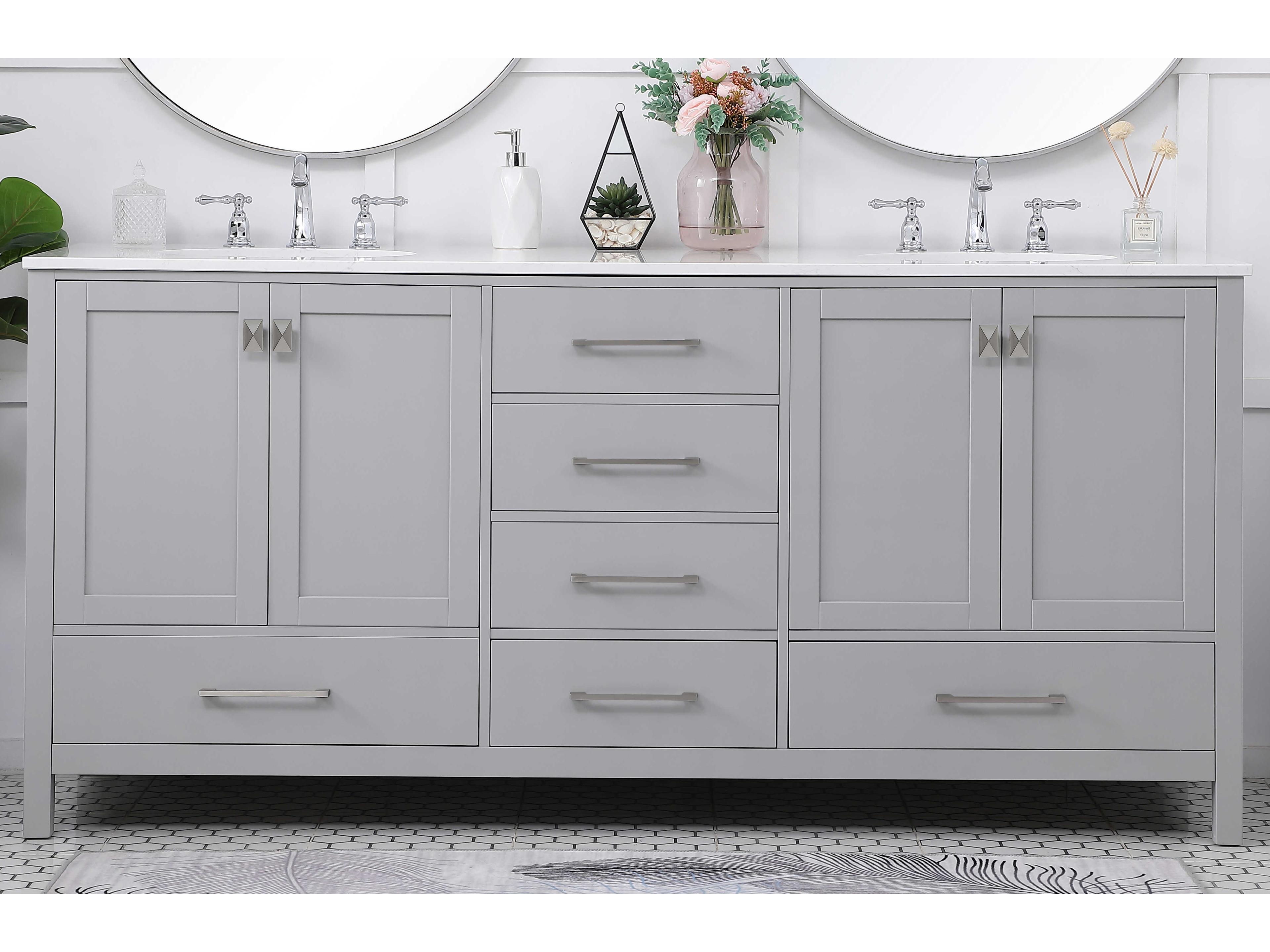Elegant Lighting Irene Gray 72" Vanity