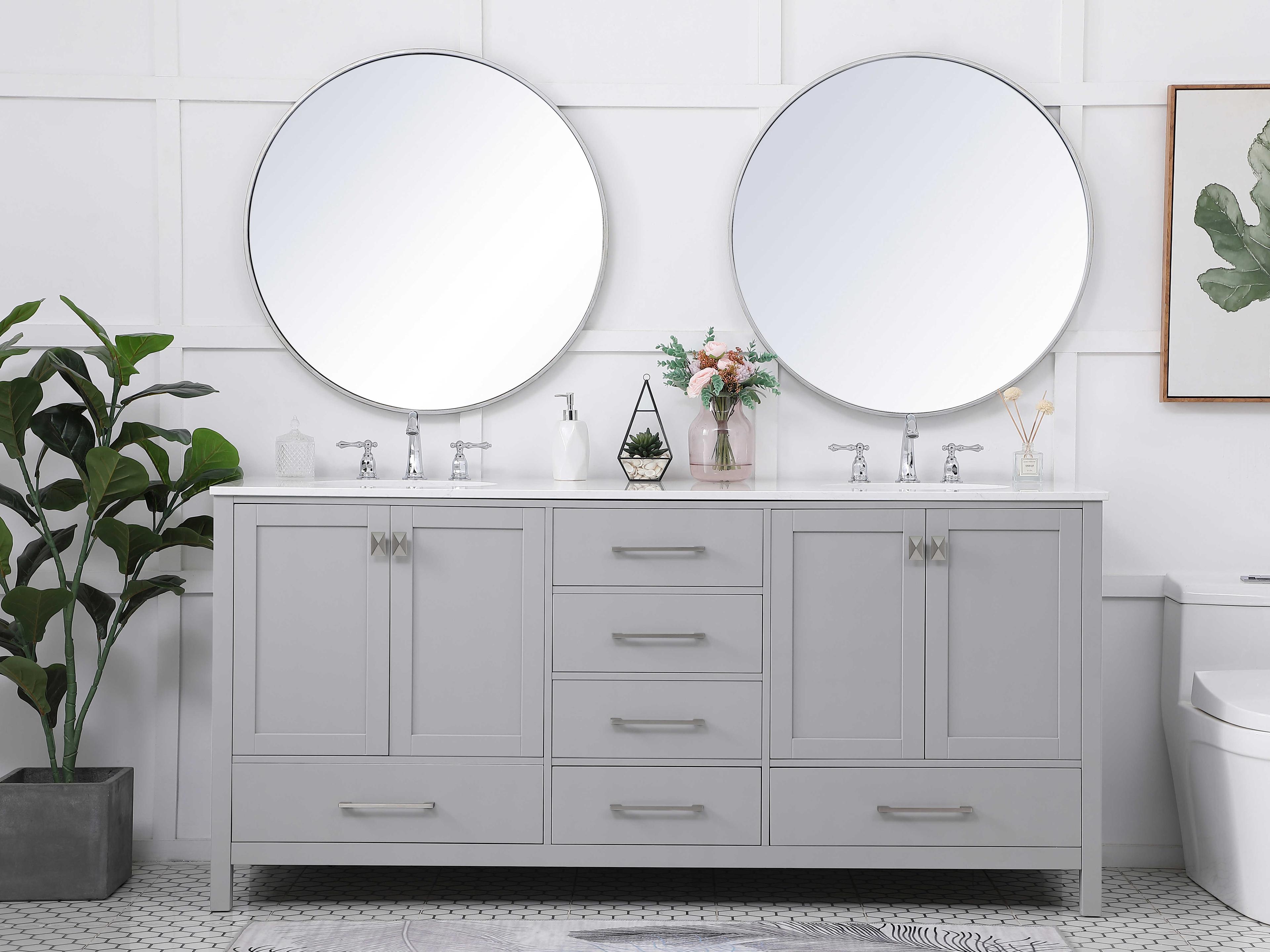 Elegant Lighting Irene Gray 72" Vanity