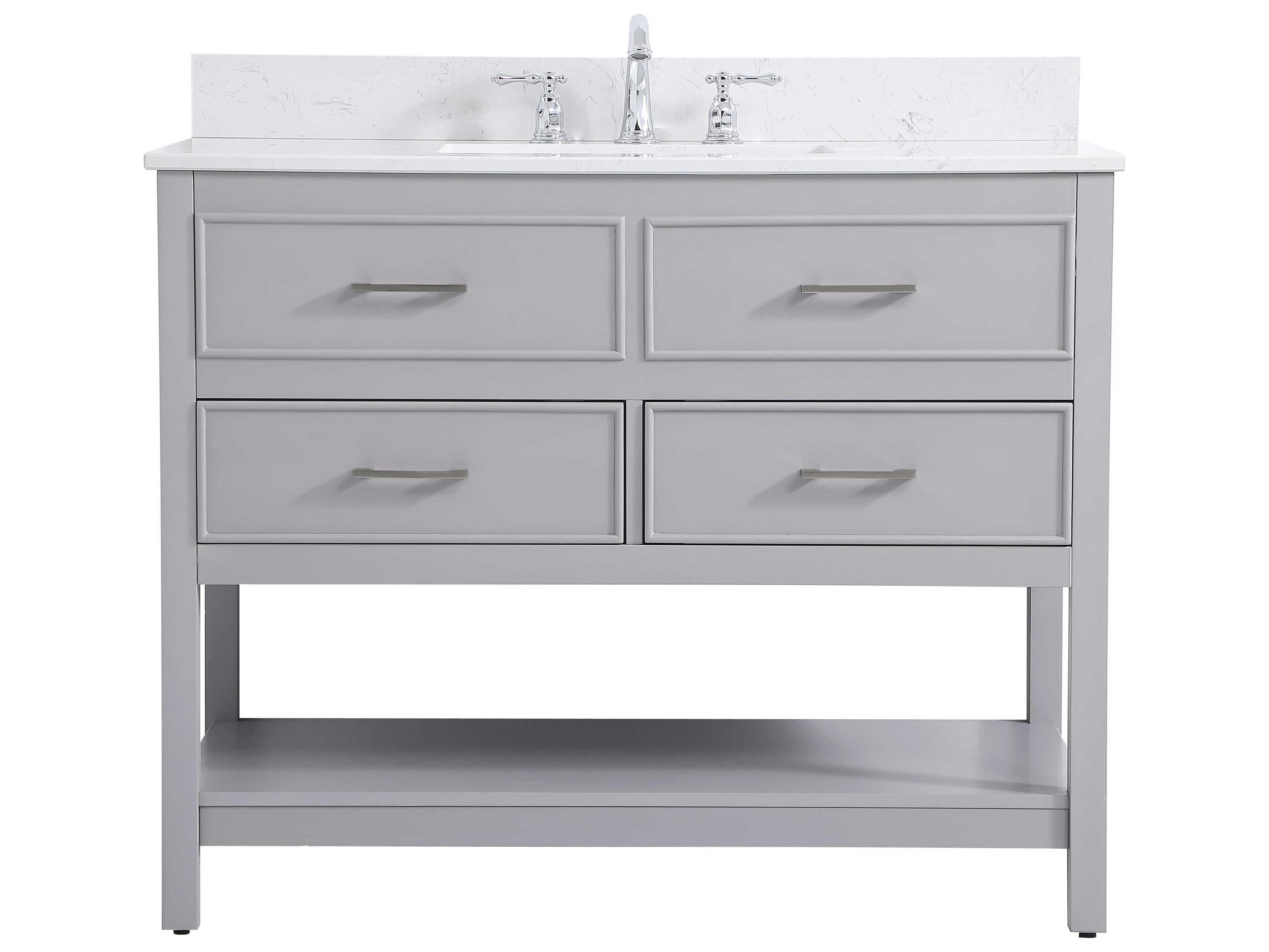 Elegant Lighting Sinclaire Gray 42" Vanity with Backsplash