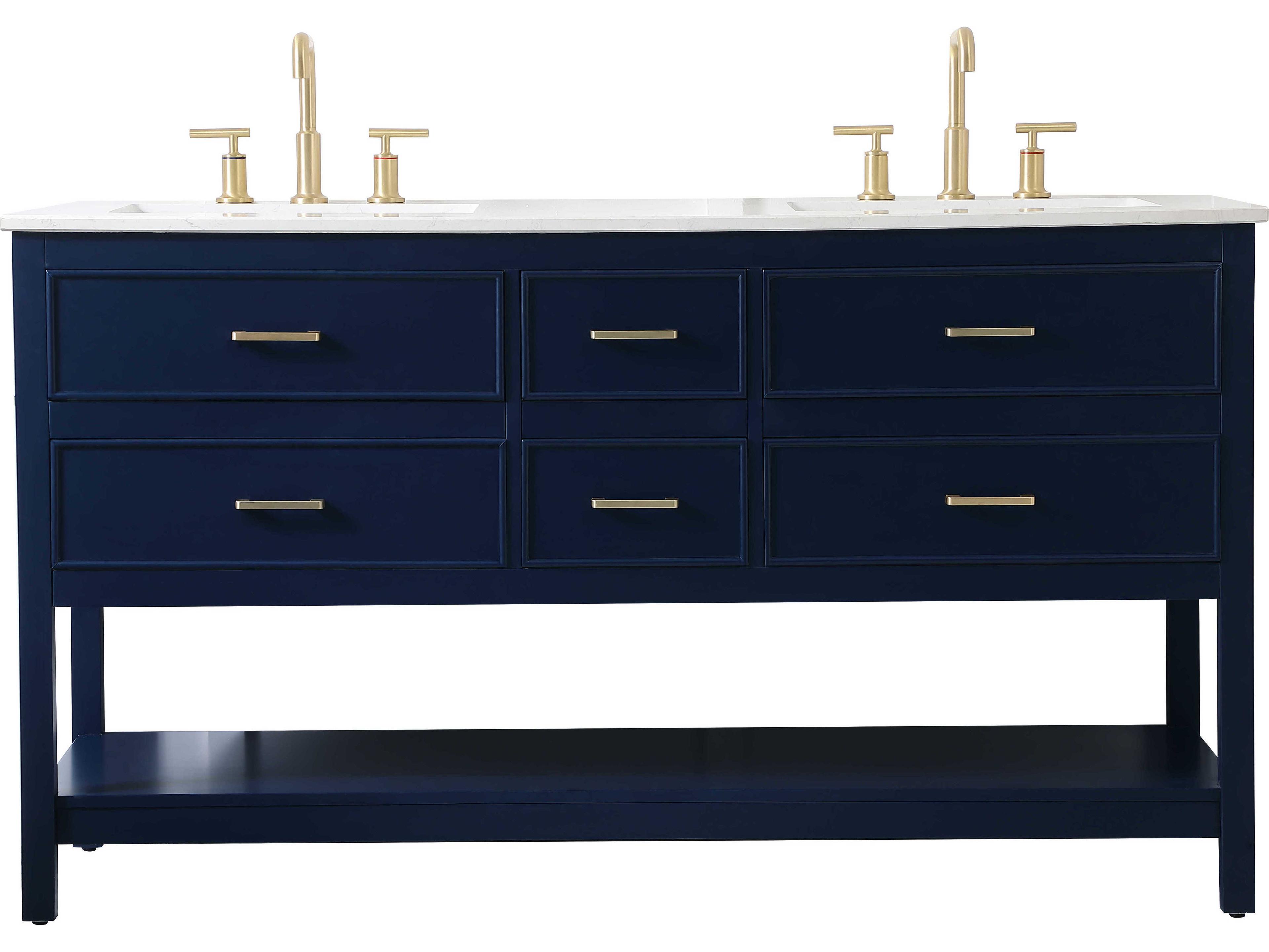Elegant Lighting Sinclaire Blue 60" Vanity