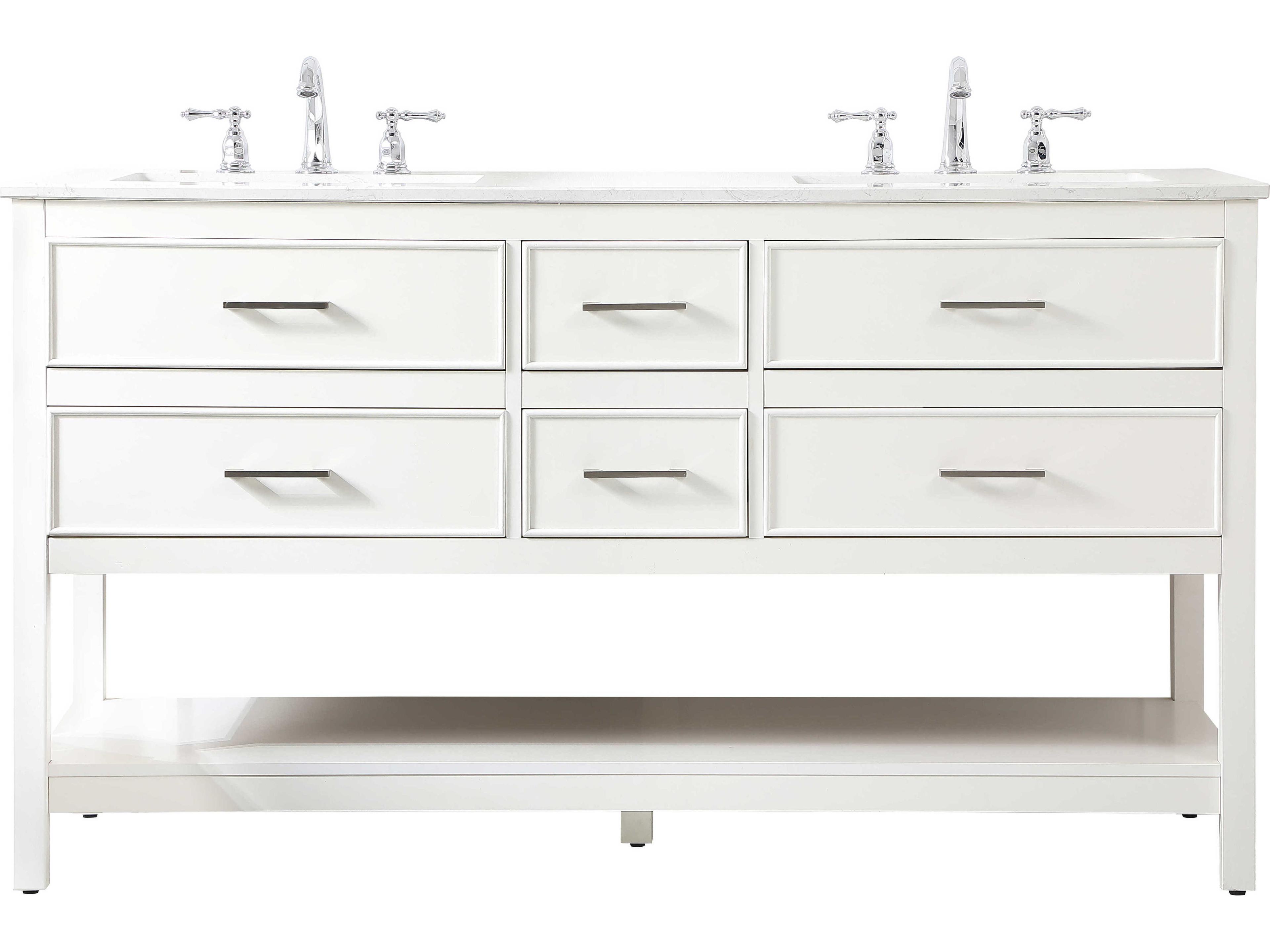Elegant Lighting Sinclaire White 60" Vanity