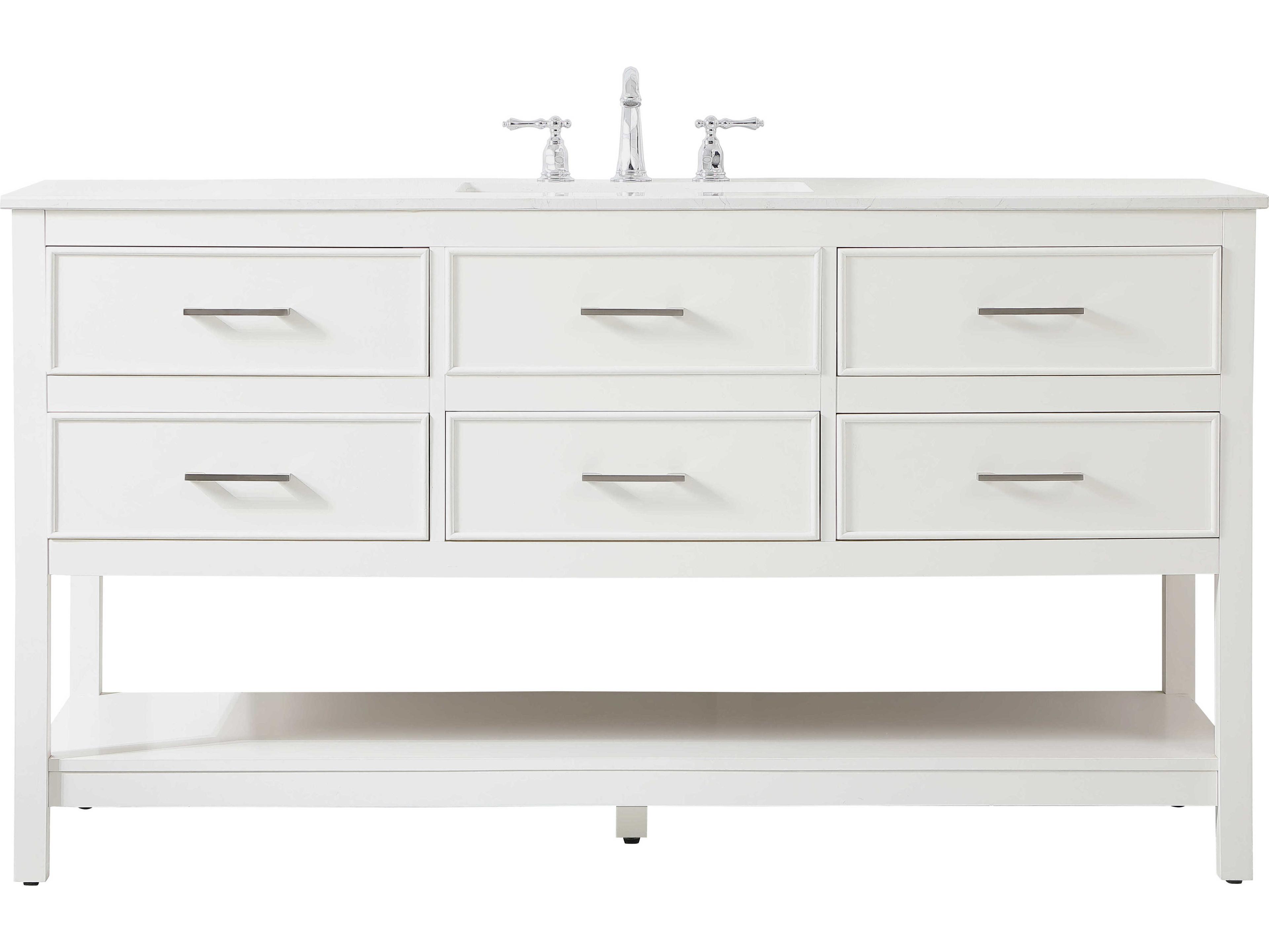 Elegant Lighting Sinclaire White 60" Vanity