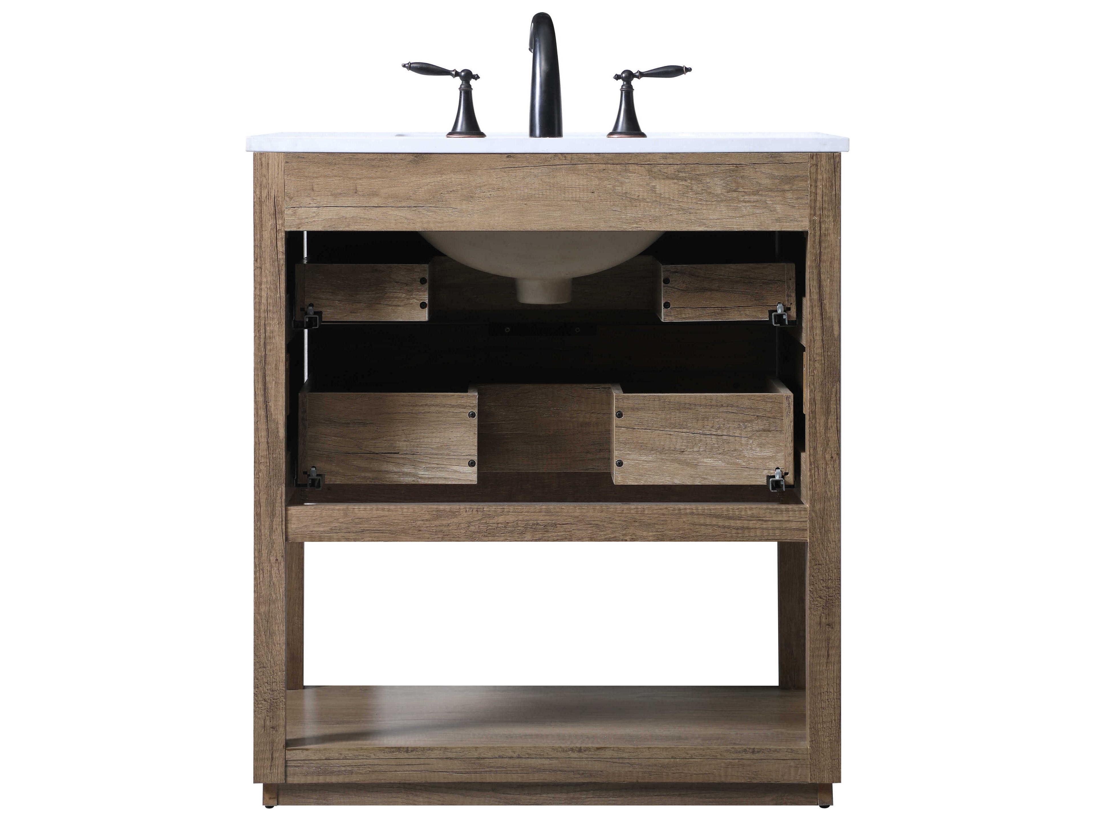 Elegant Lighting Larkin Natural Oak Vanity