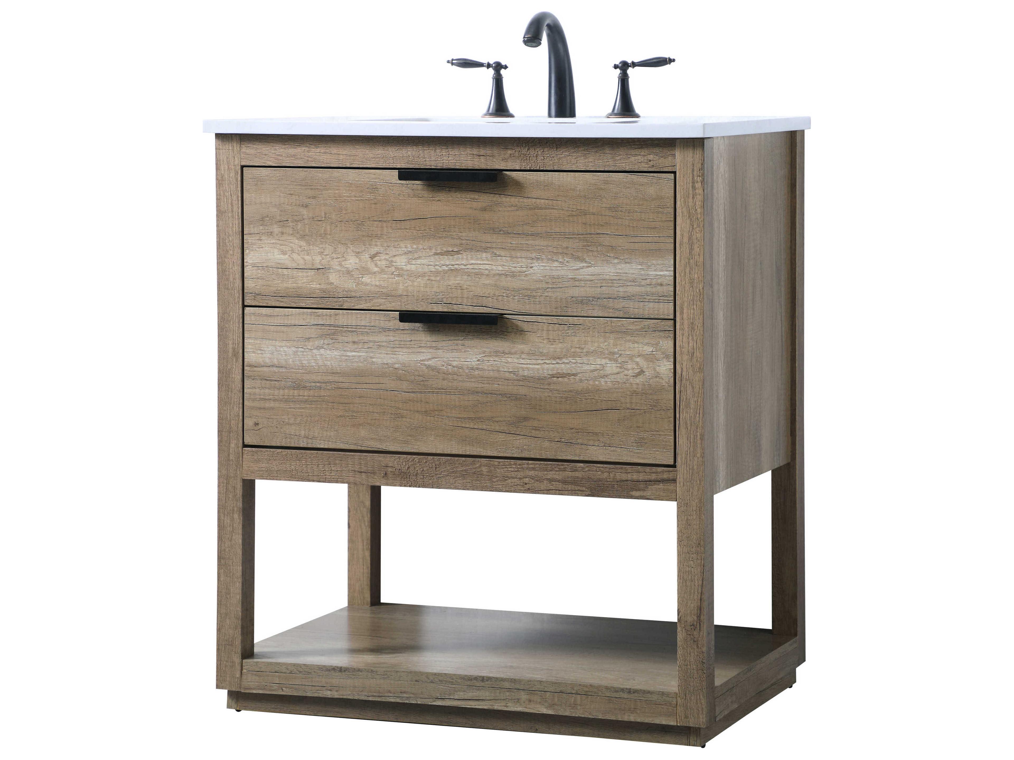 Elegant Lighting Larkin Natural Oak Vanity