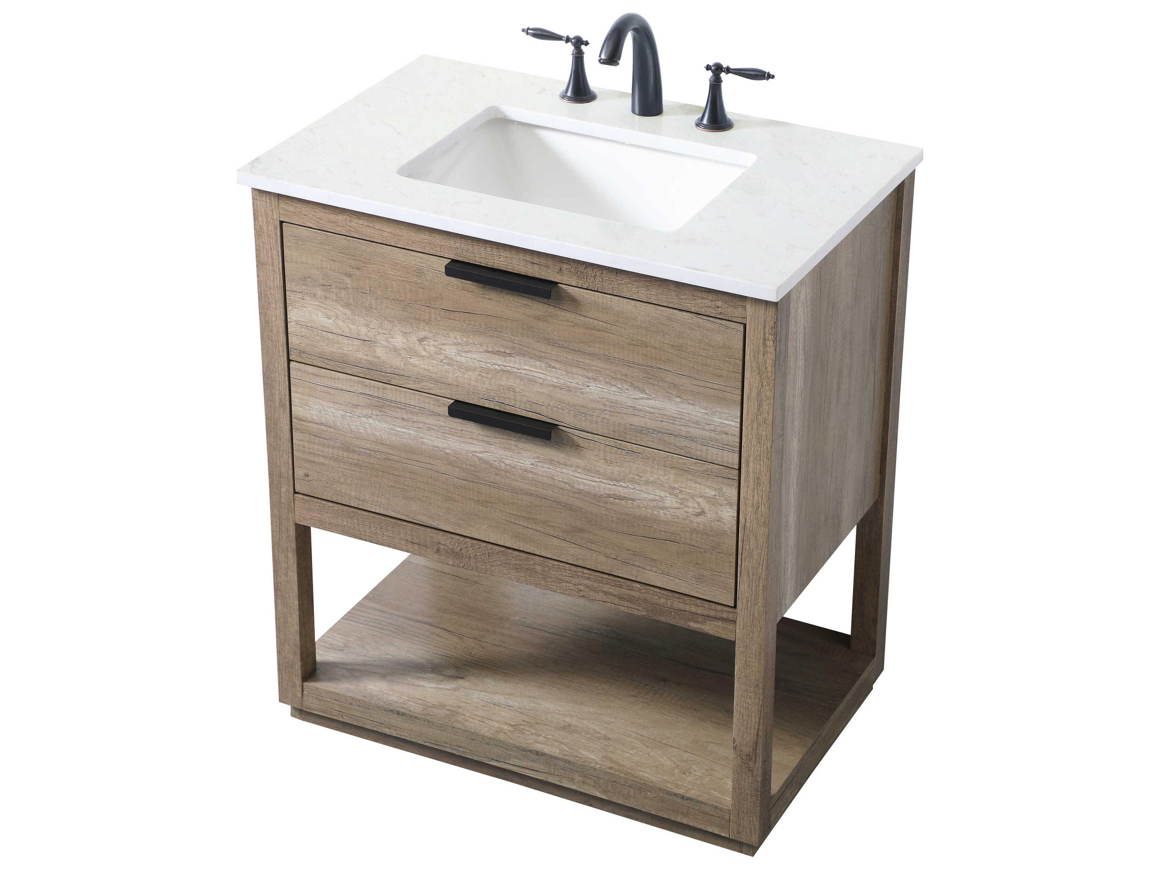 Elegant Lighting Larkin Natural Oak Vanity
