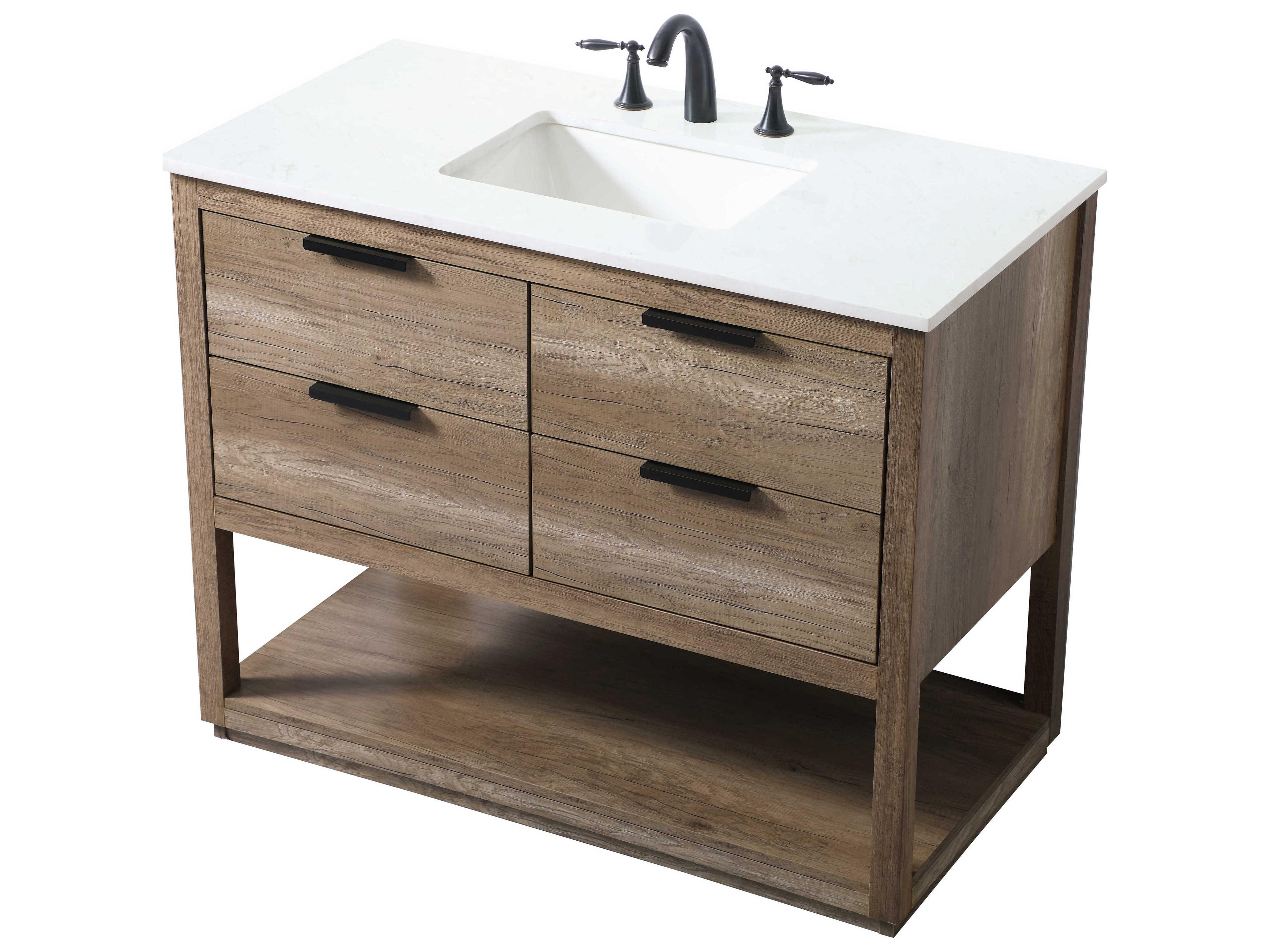 Elegant Lighting Larkin Natural Oak Vanity
