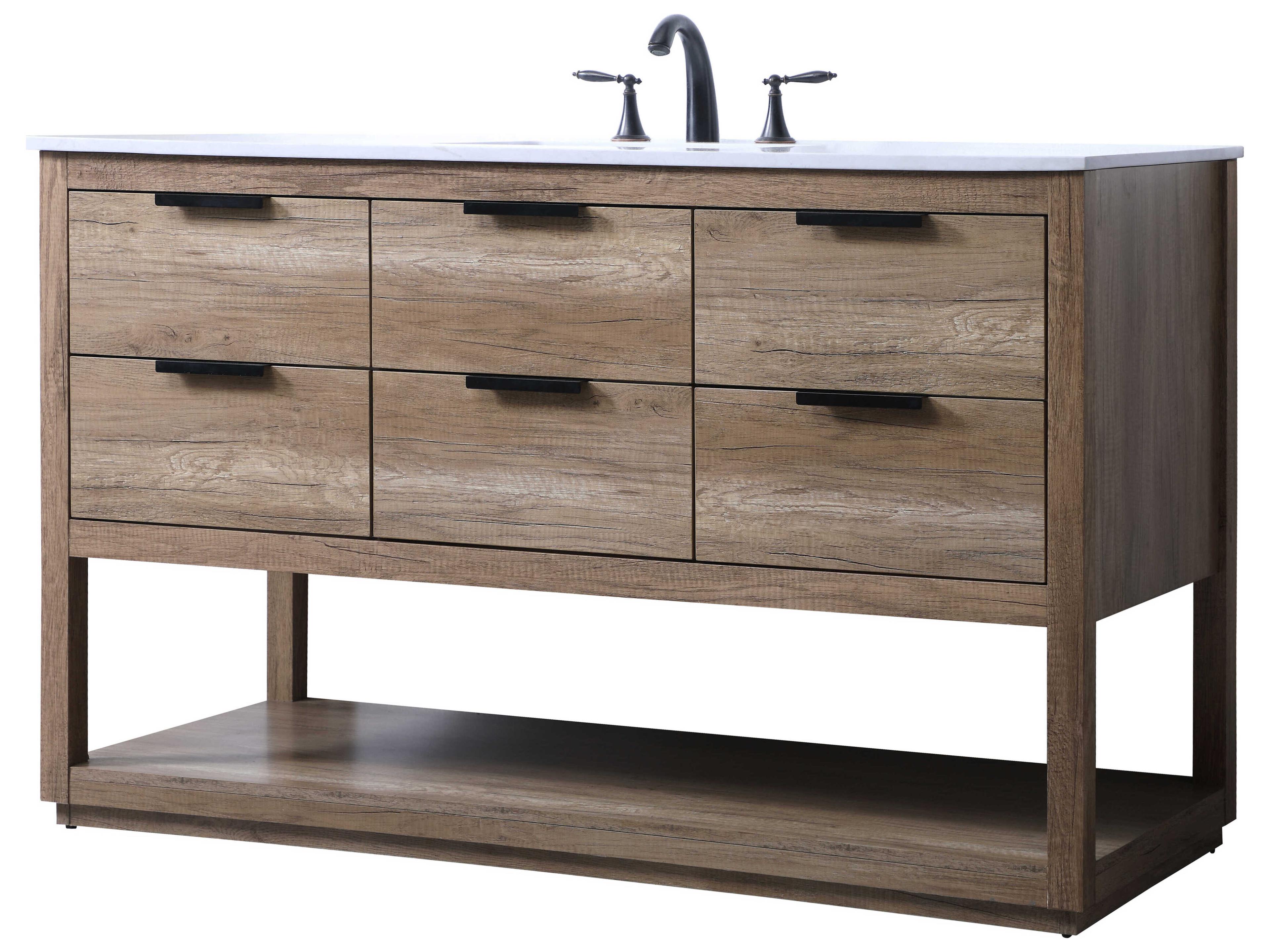 Elegant Lighting Larkin Natural Oak Vanity