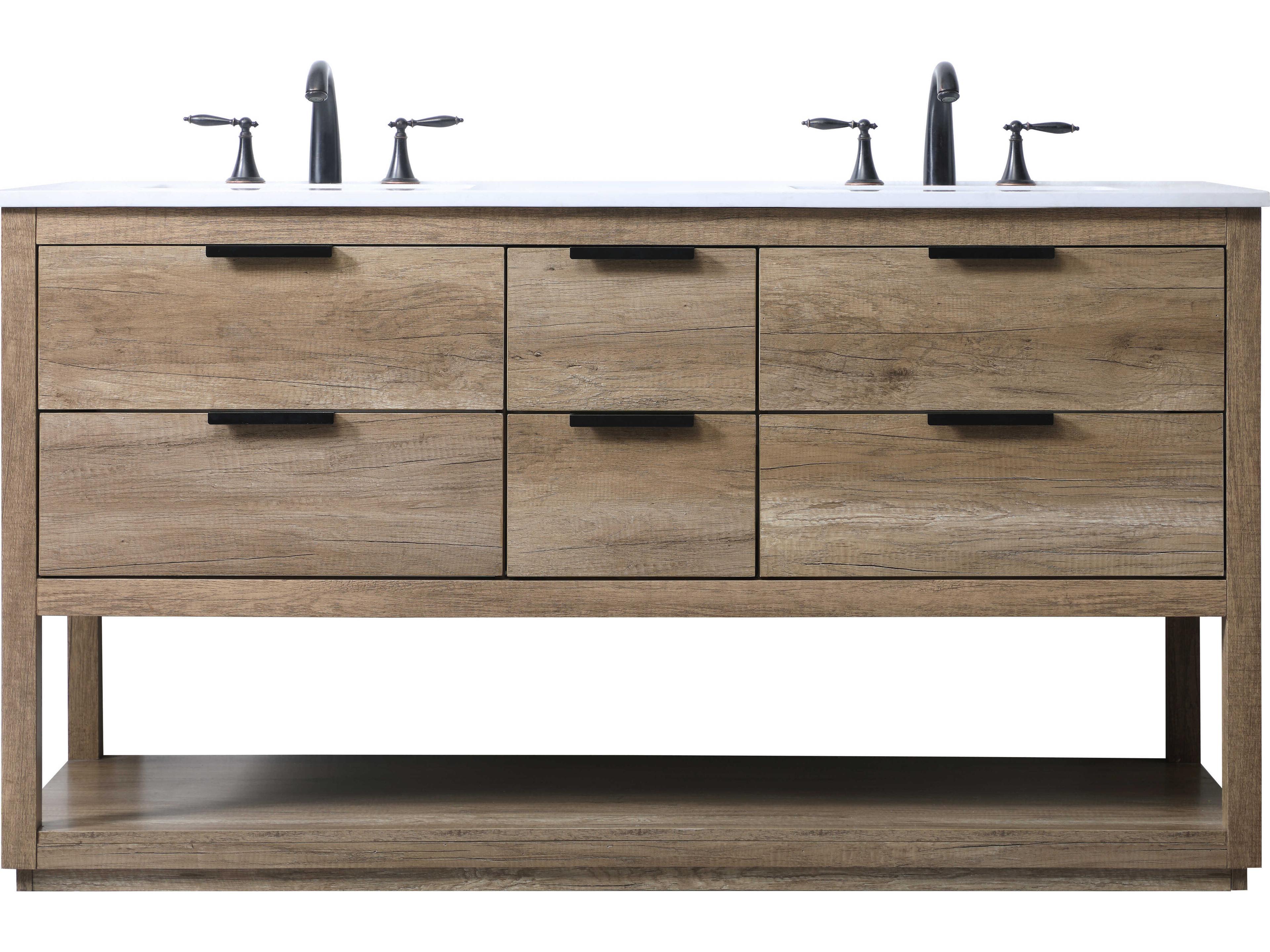 Elegant Lighting Larkin Natural Oak Vanity