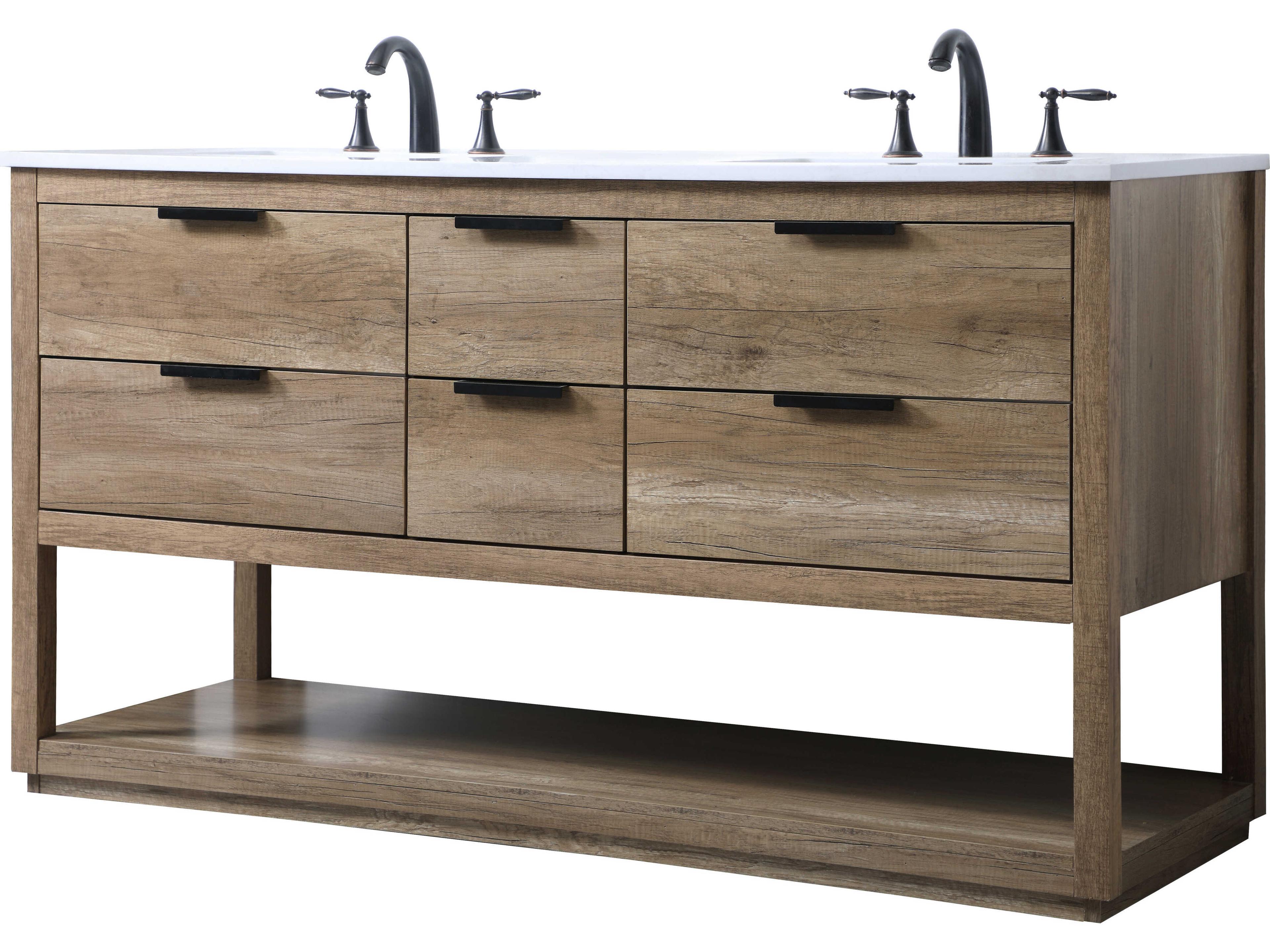 Elegant Lighting Larkin Natural Oak Vanity