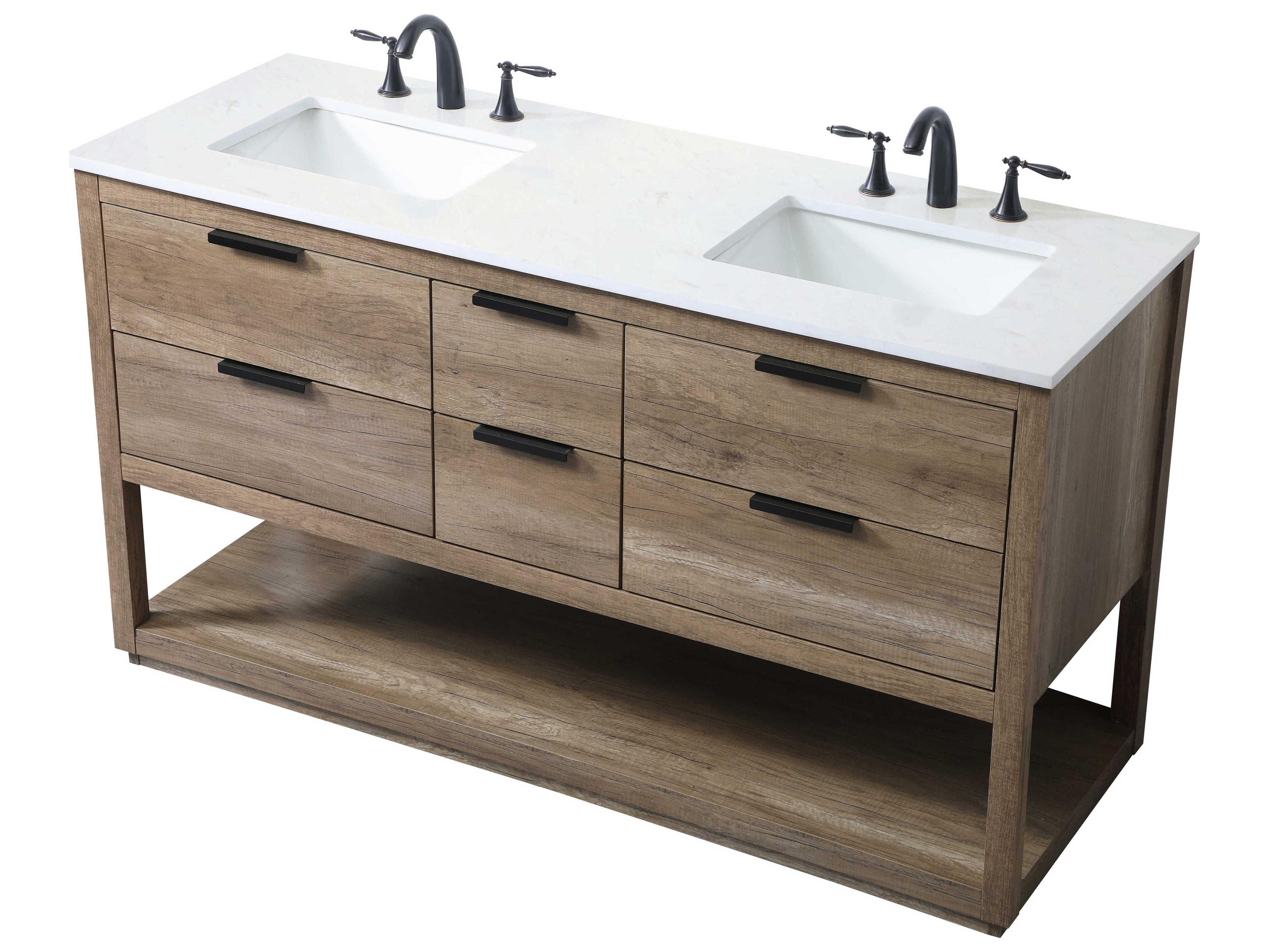 Elegant Lighting Larkin Natural Oak Vanity