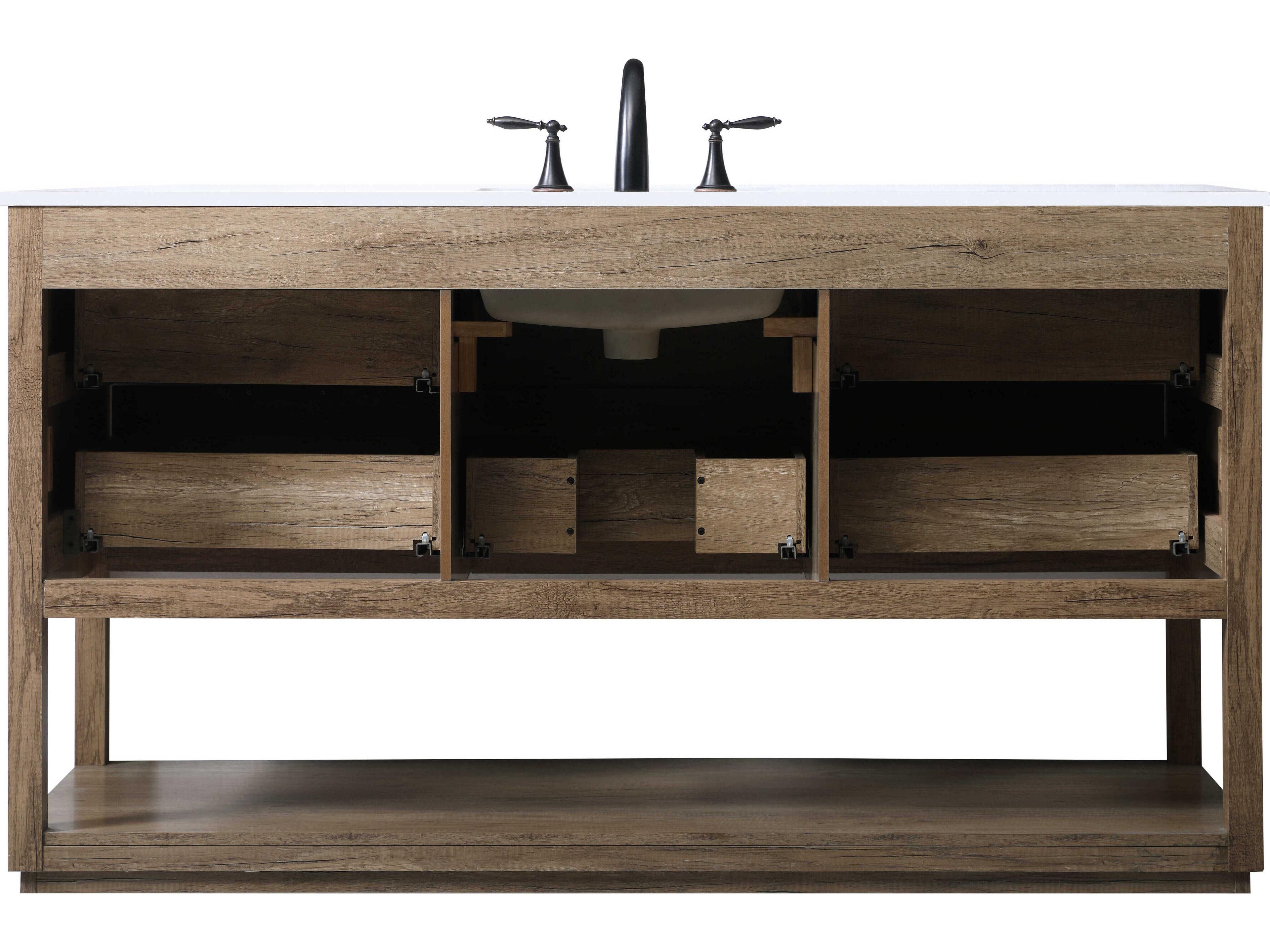 Elegant Lighting Larkin Natural Oak Vanity