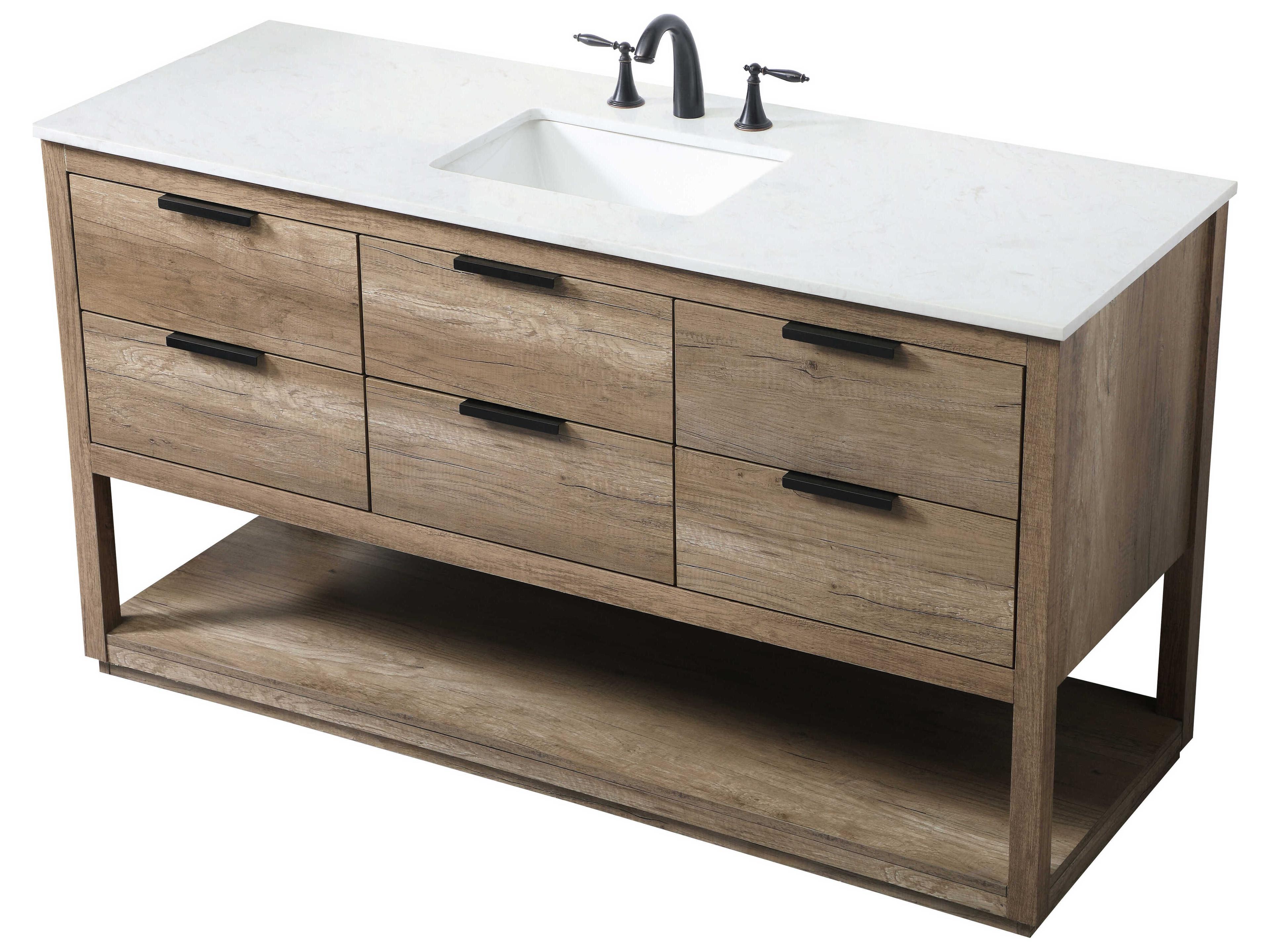 Elegant Lighting Larkin Natural Oak Vanity
