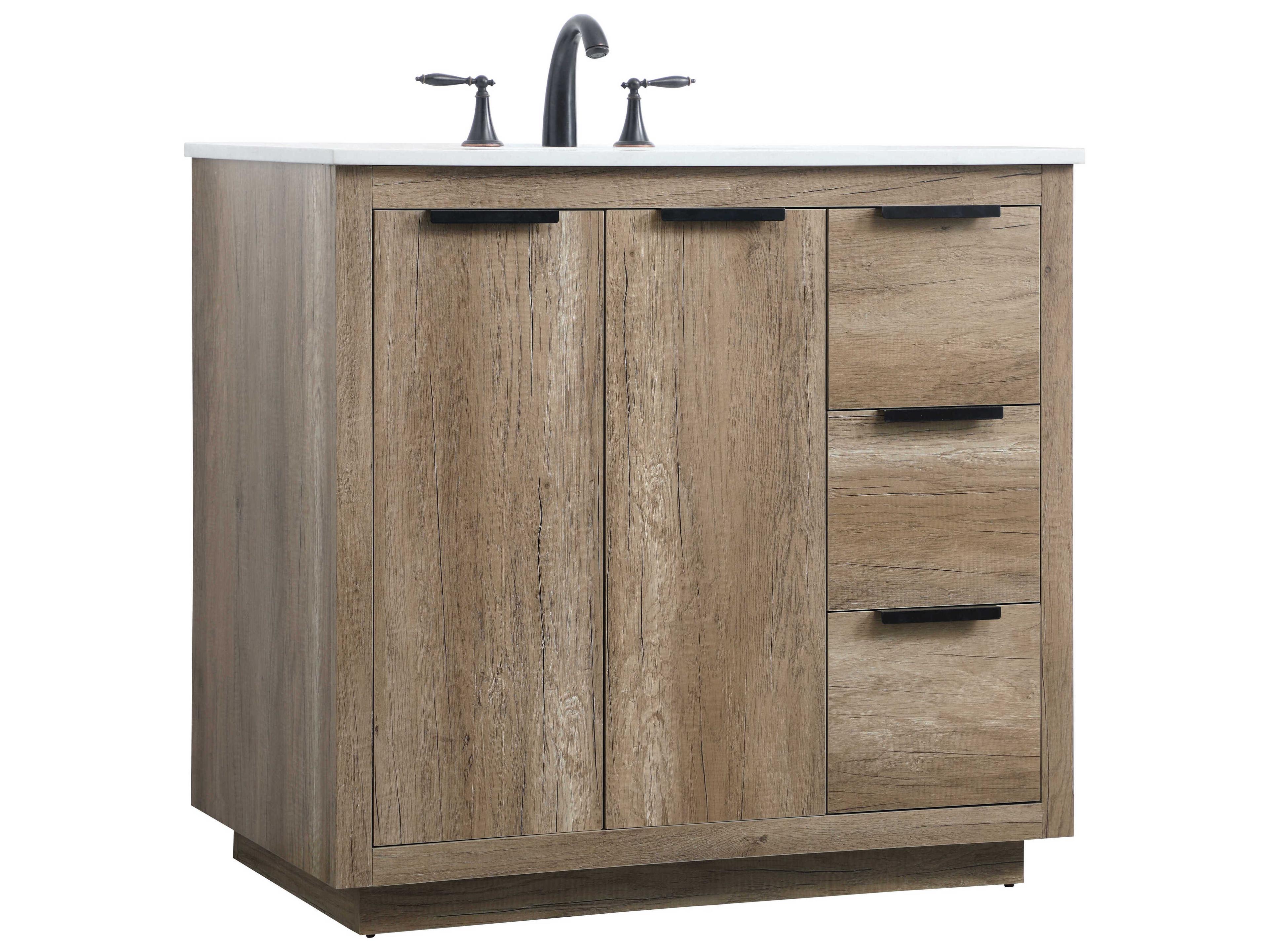Elegant Lighting Blake Natural Oak Vanity