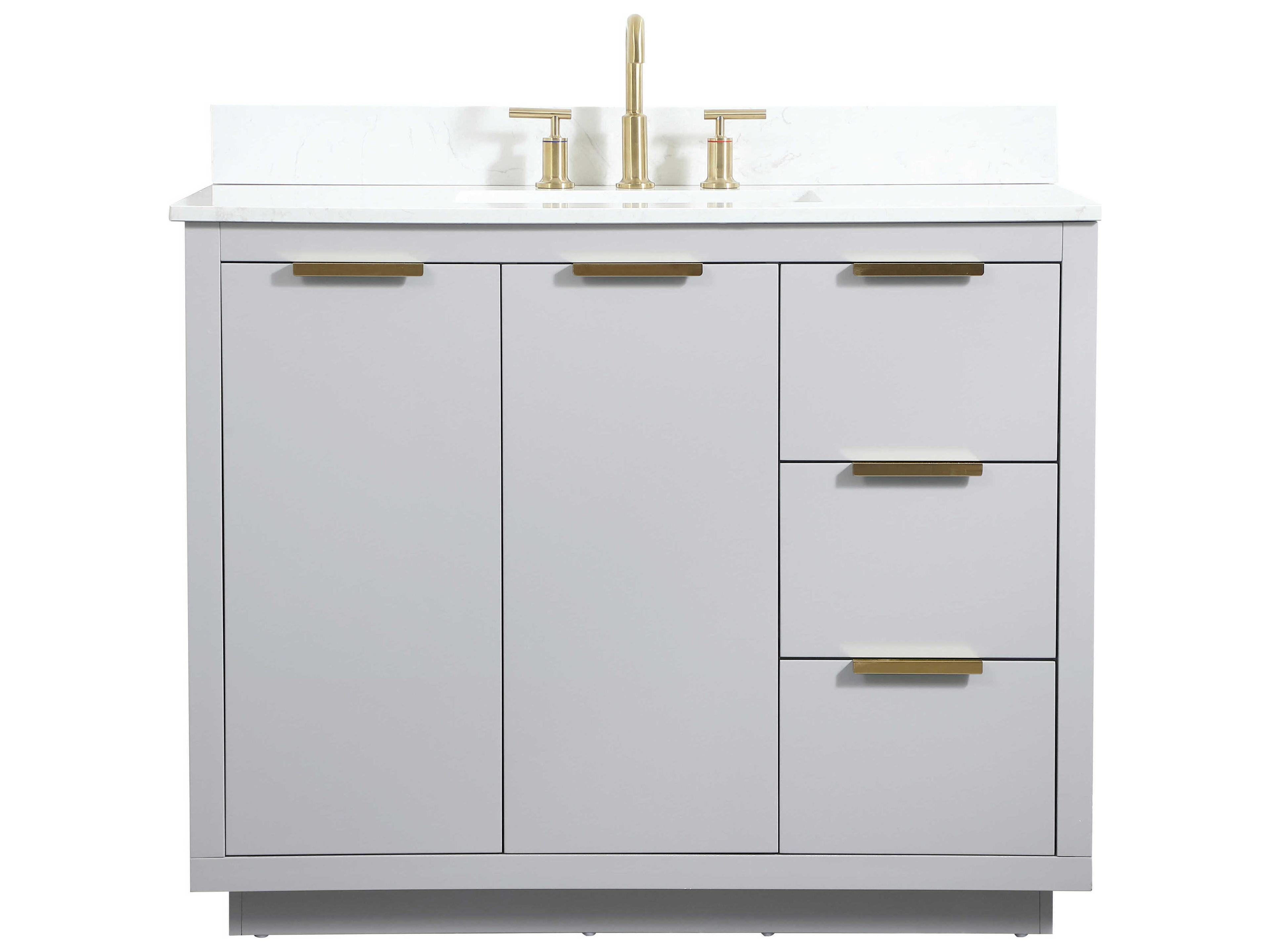 Elegant Lighting Blake Grey 42" Vanity with Backsplash