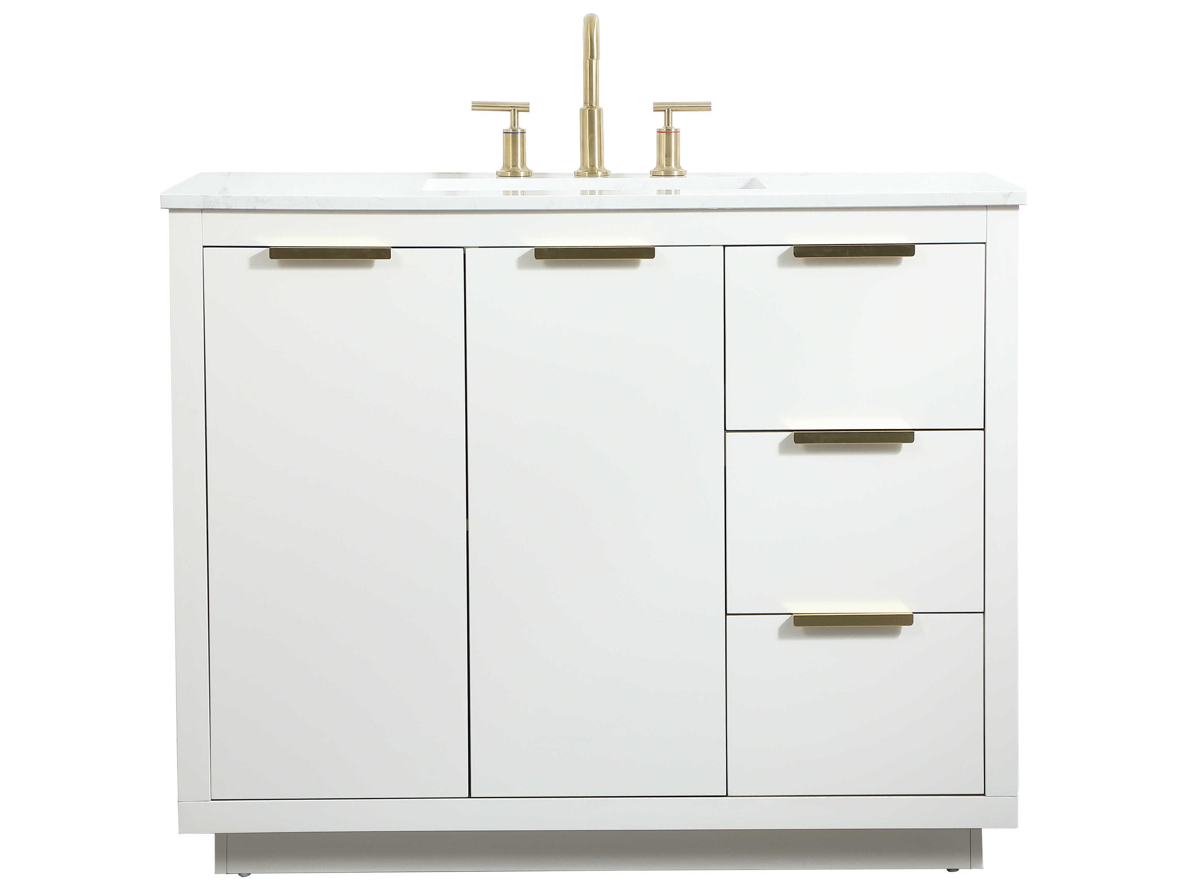 Elegant Lighting Blake White 42" Vanity