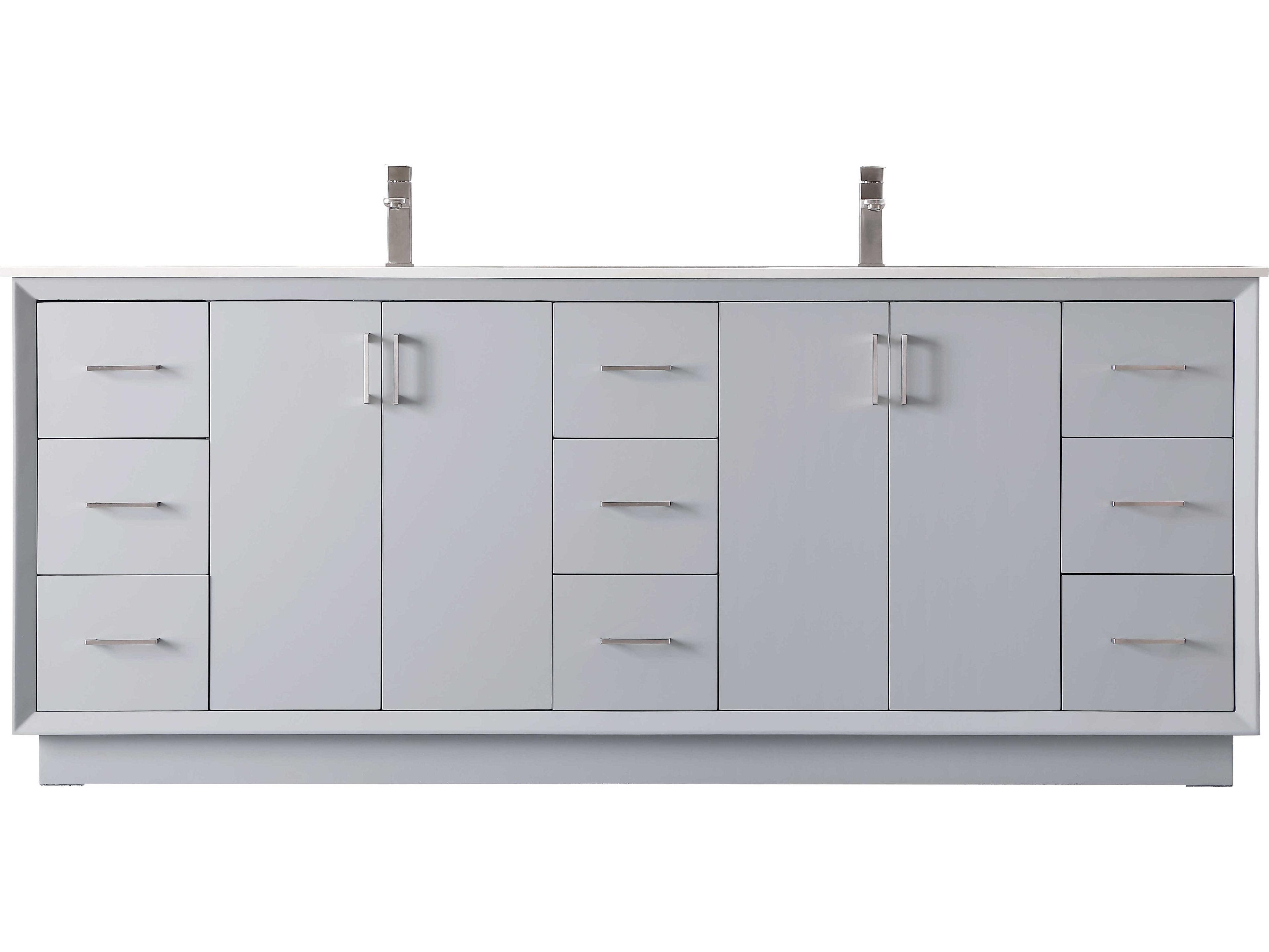 Elegant Lighting Hayes 84" Grey Vanity