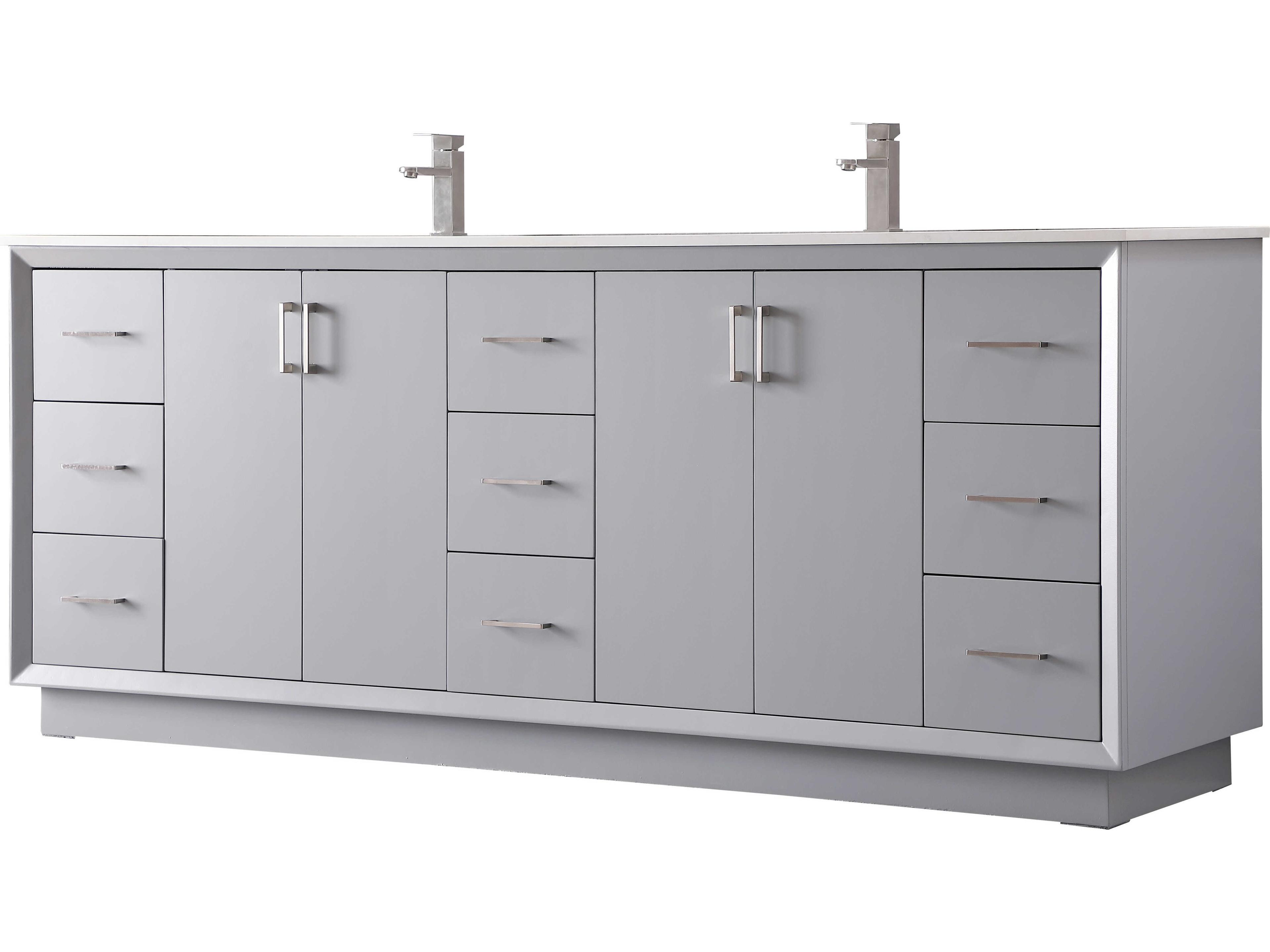 Elegant Lighting Hayes 84" Grey Vanity