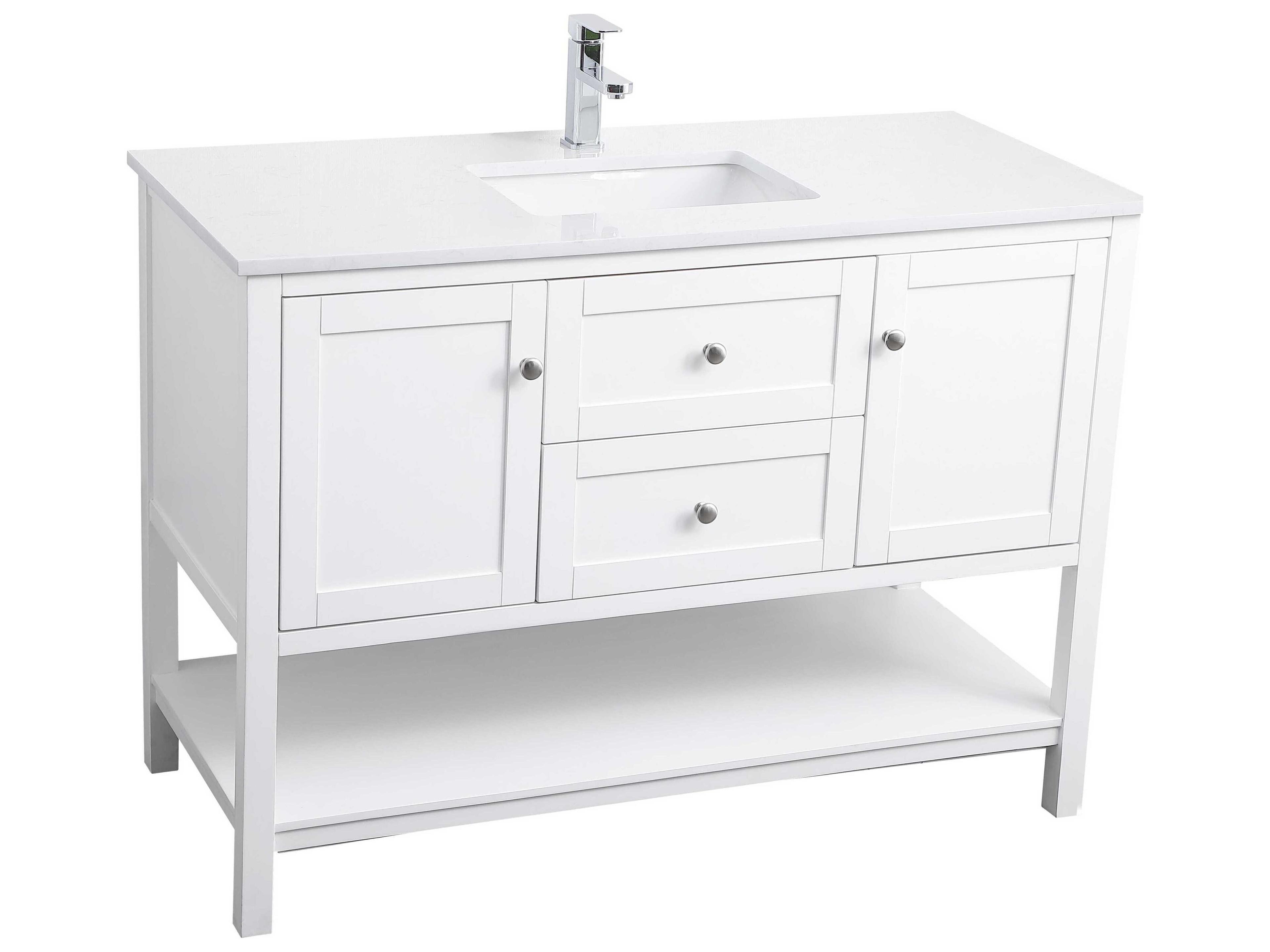 Elegant Lighting Heath White Vanity