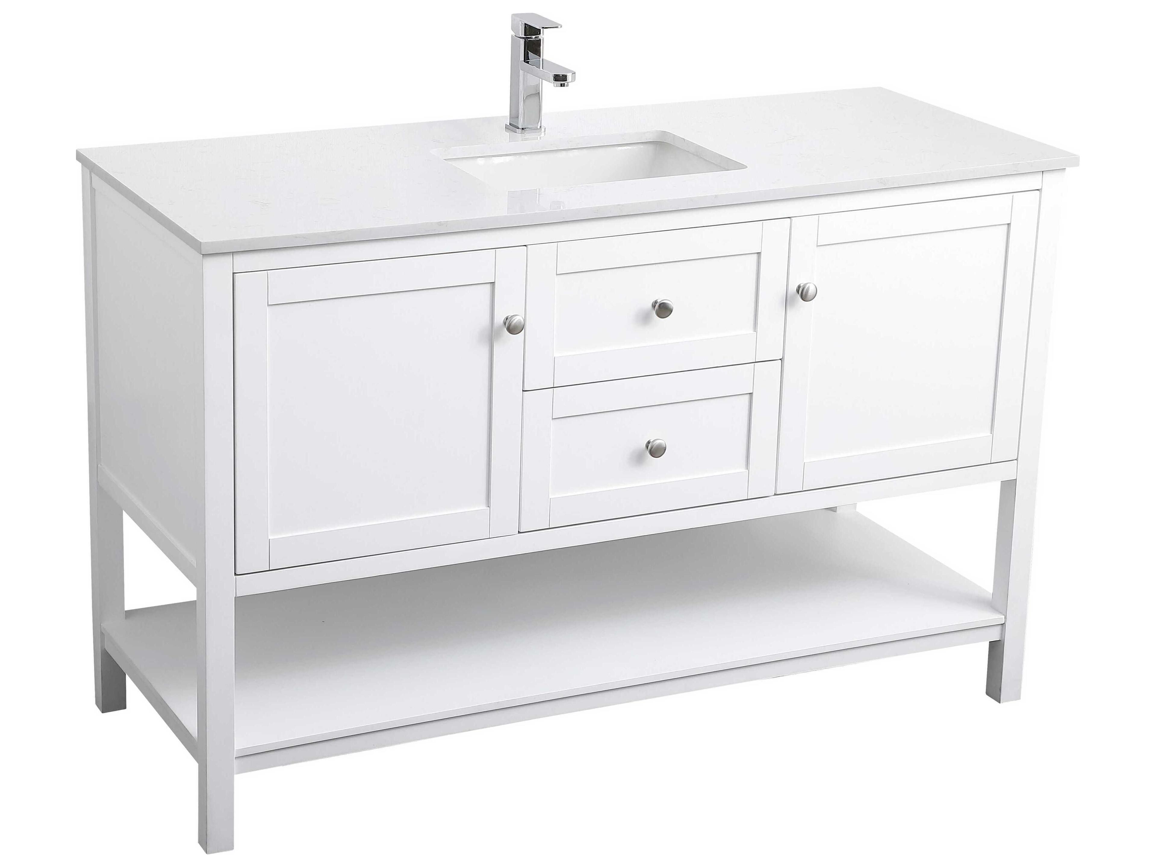 Elegant Lighting Heath White Vanity