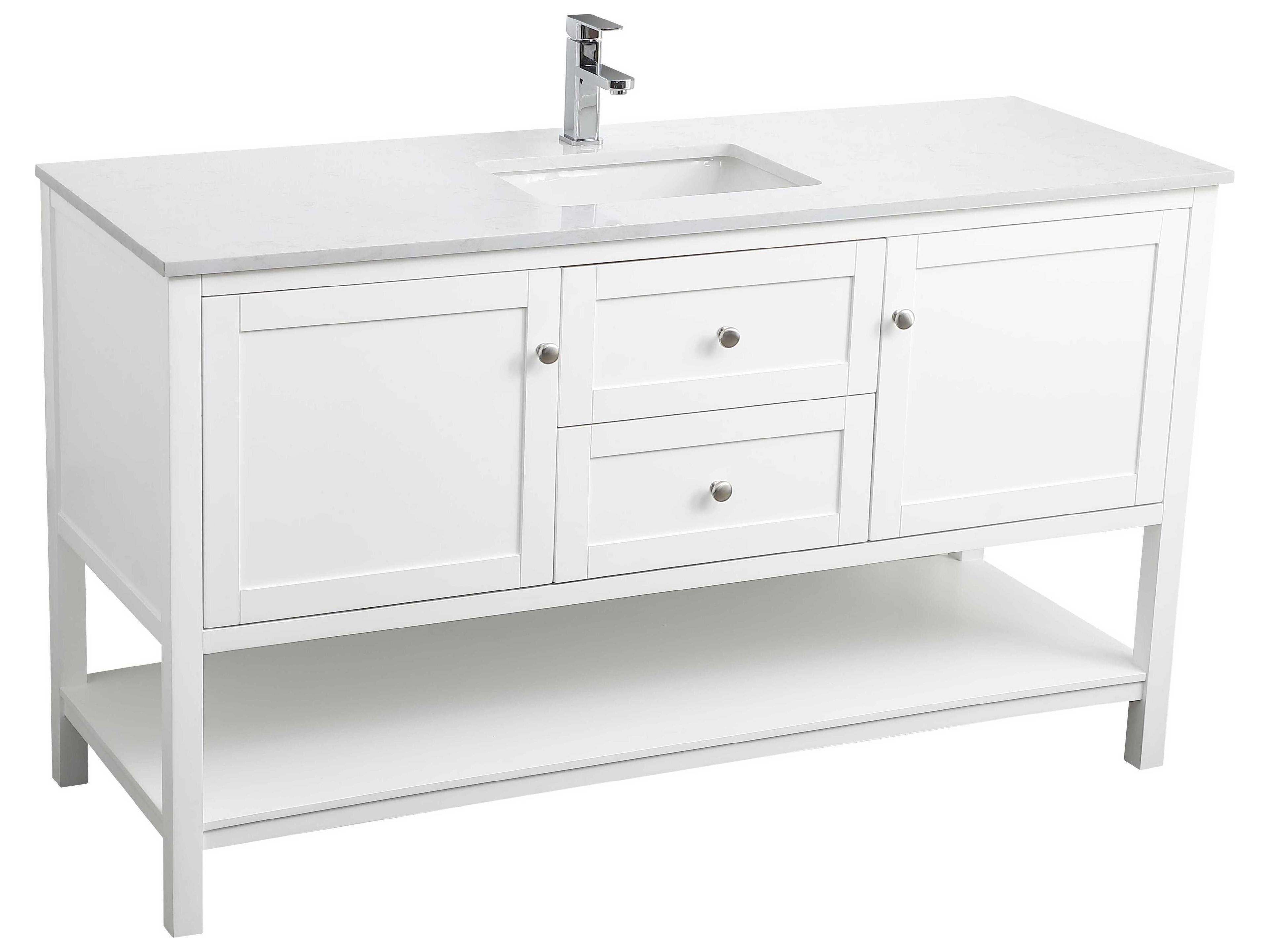 Elegant Lighting Heath White Vanity