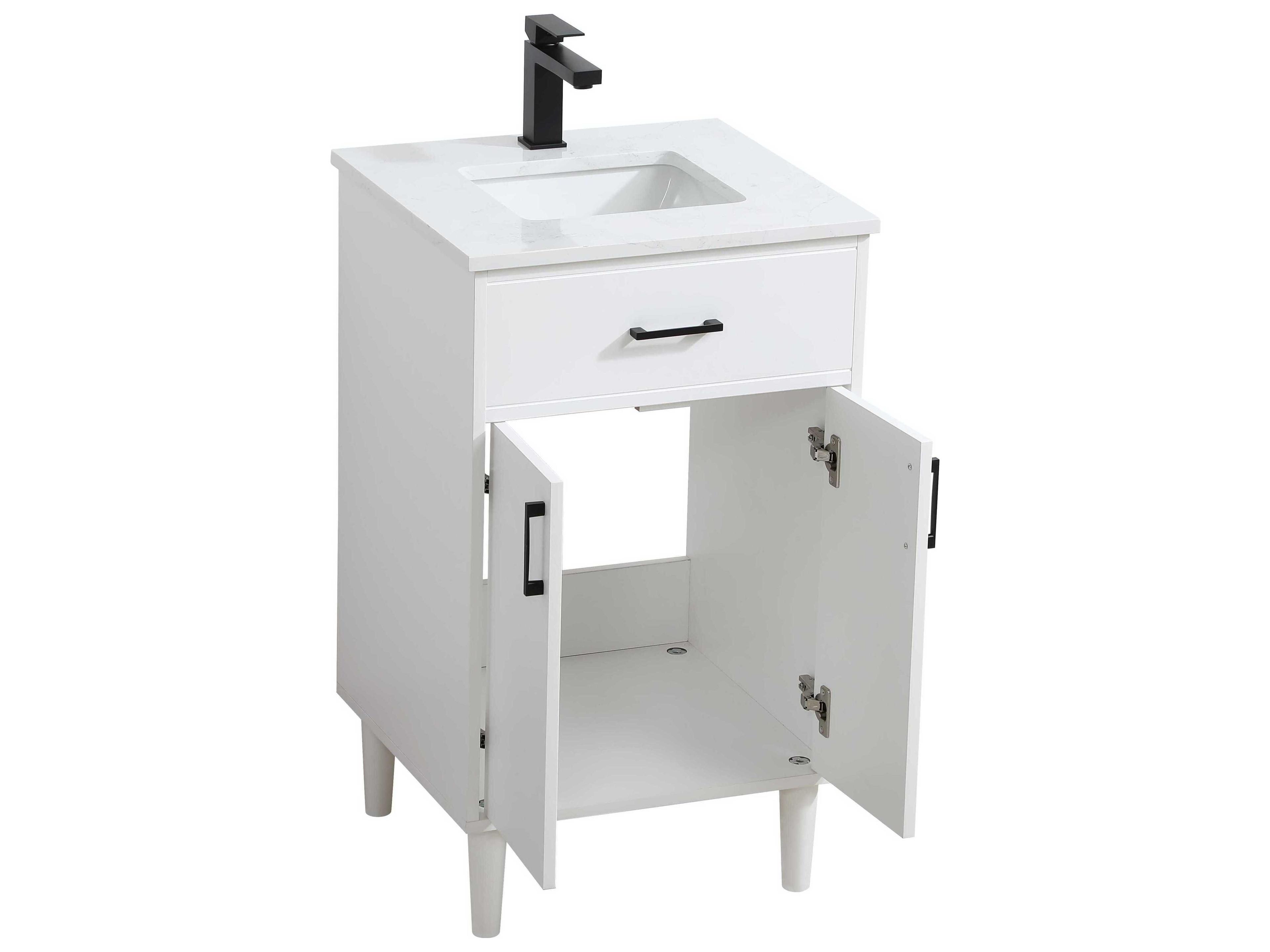 Elegant Lighting Chandler White 20" Vanity