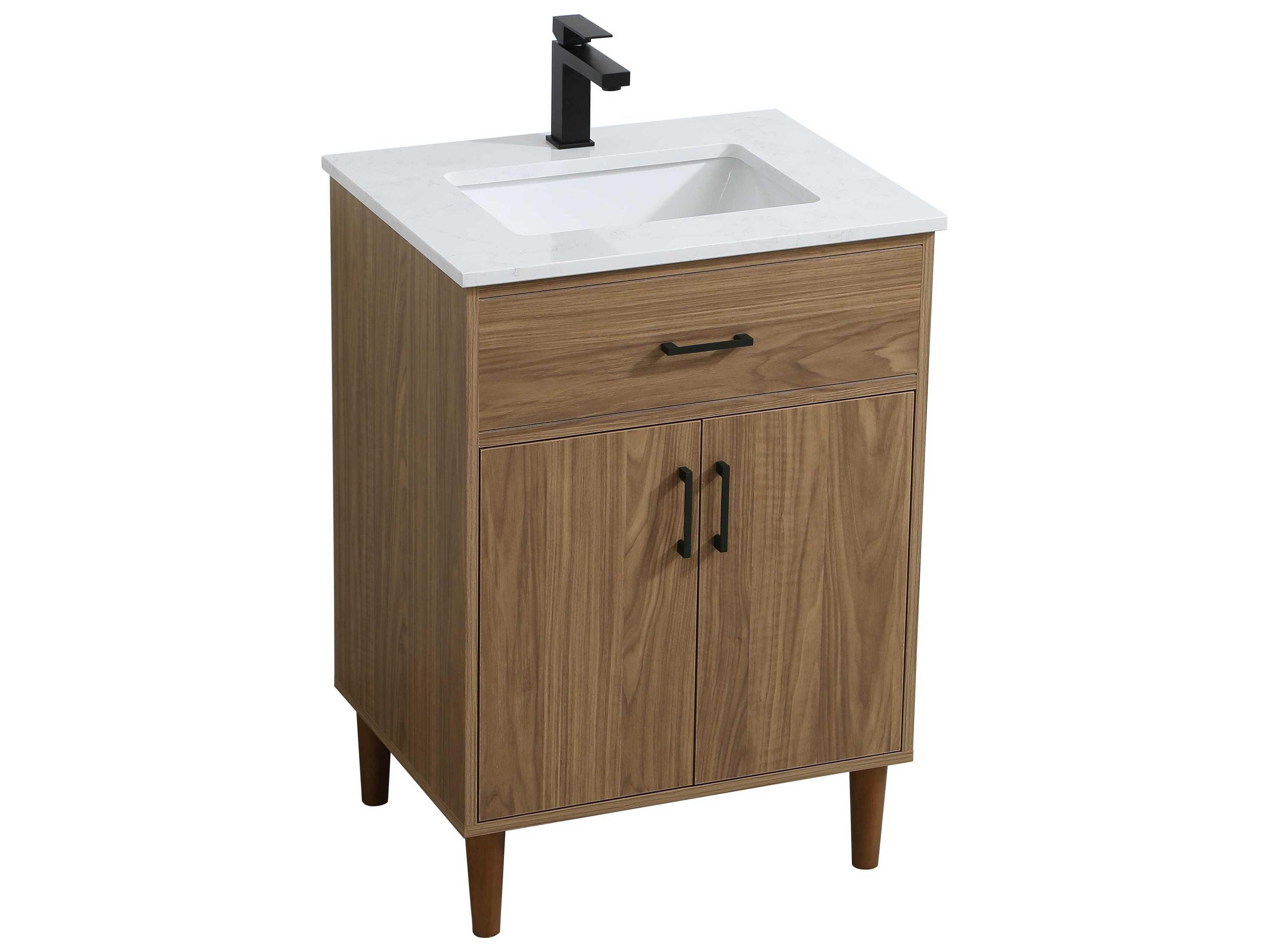 Elegant Lighting Chandler Walnut Brown 24" Vanity