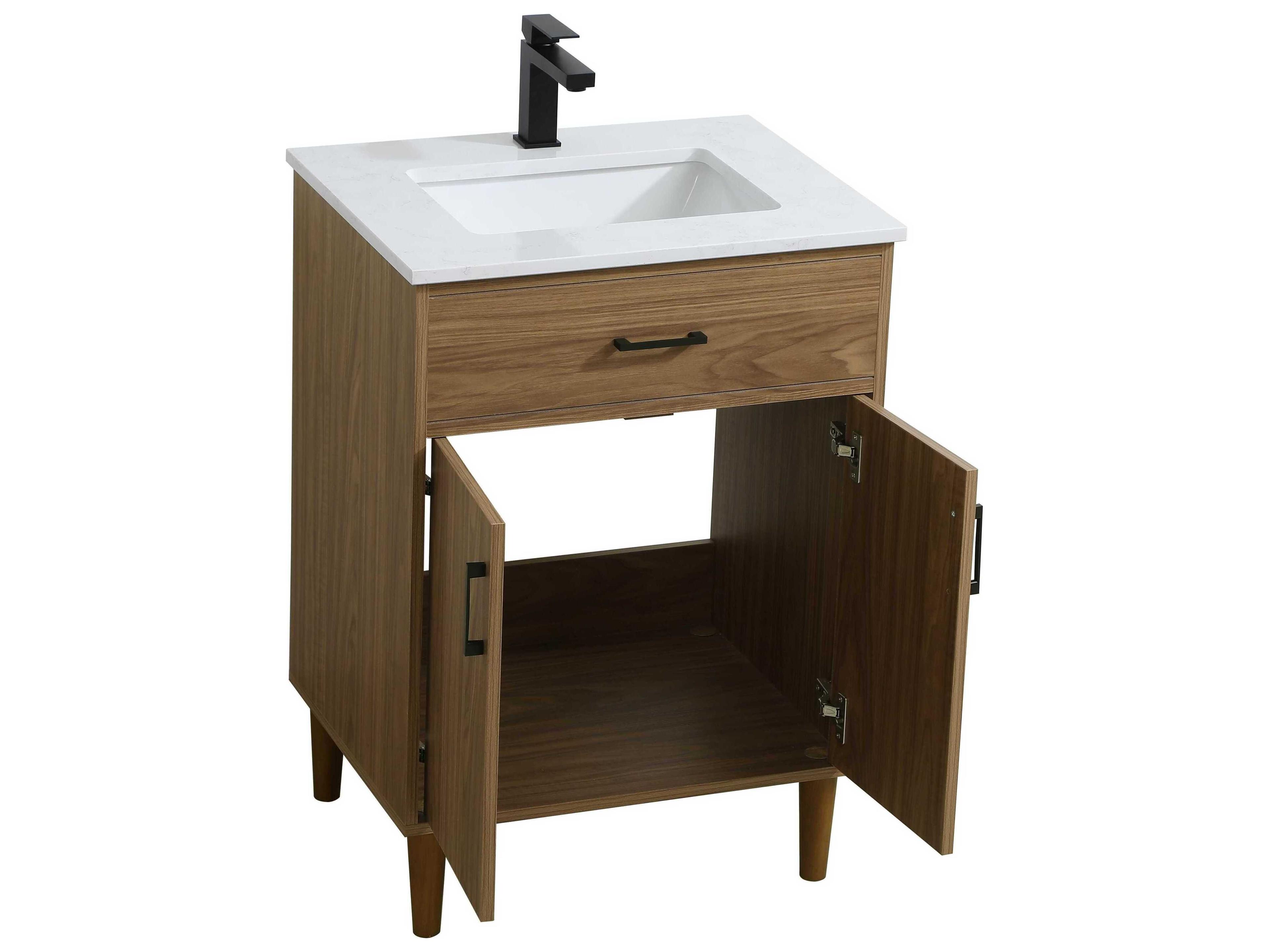 Elegant Lighting Chandler Walnut Brown 24" Vanity