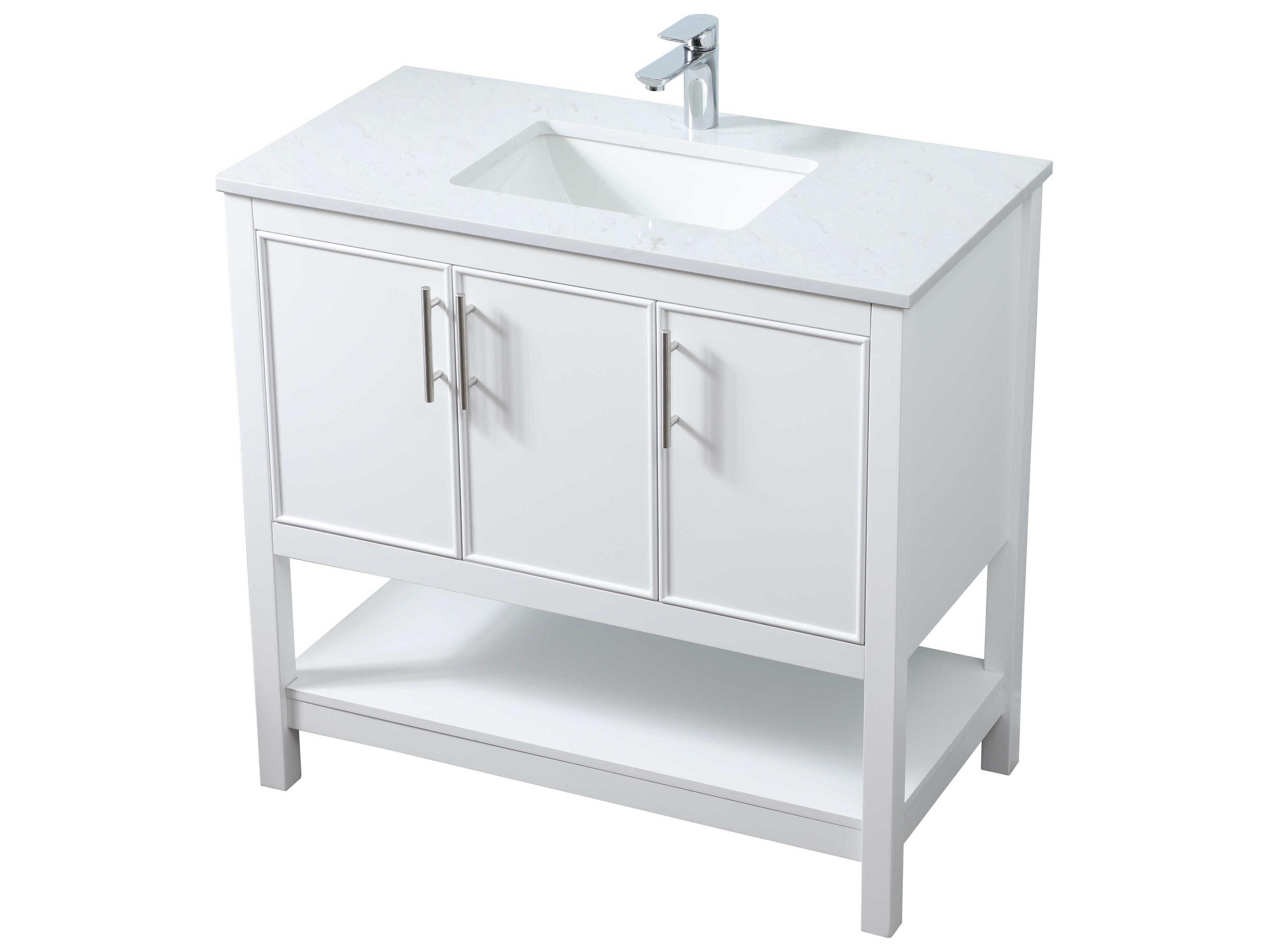 Elegant Lighting Everett White Vanity