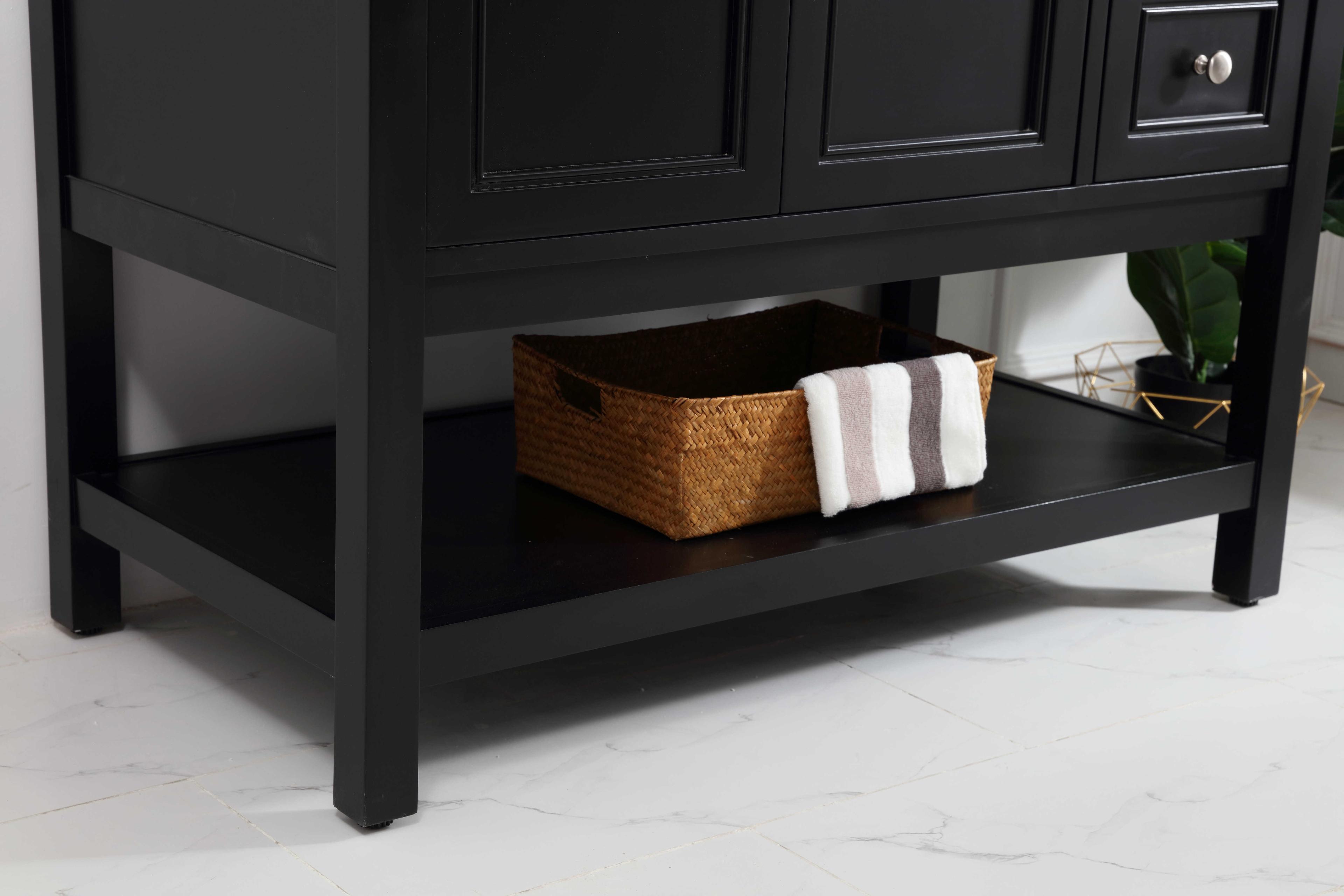 Elegant Lighting Metropolis Black 42" Vanity