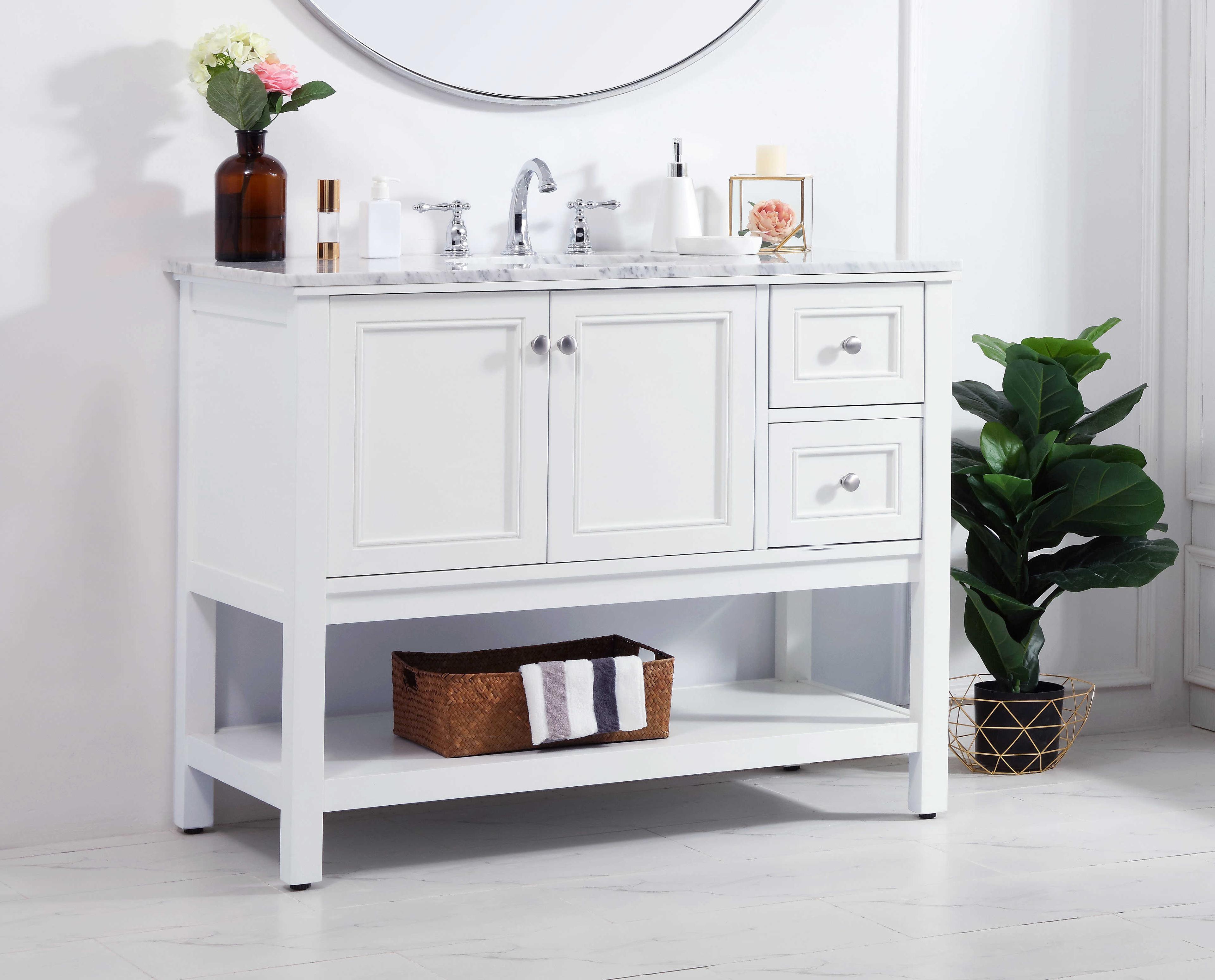 Elegant Lighting Metropolis White 42" Vanity