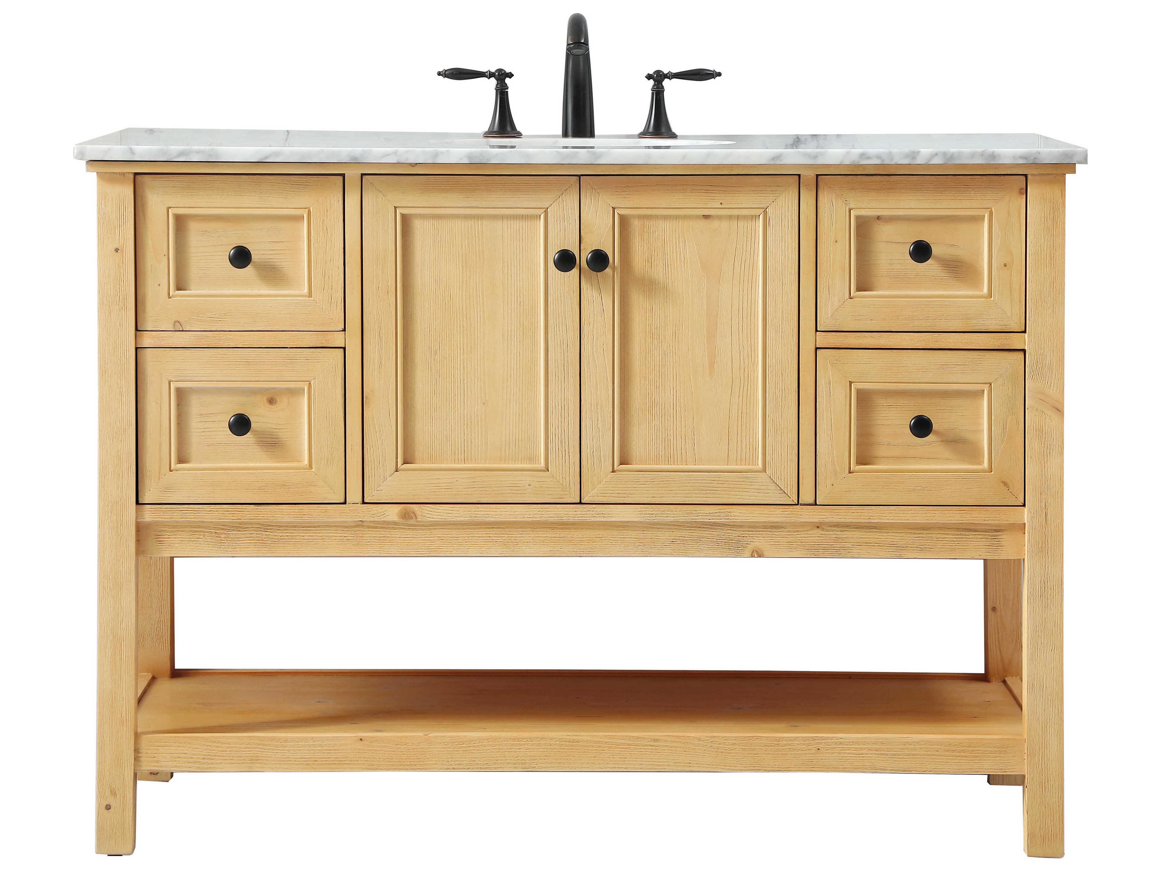Elegant Lighting Metropolis Natural Wood 48" Vanity