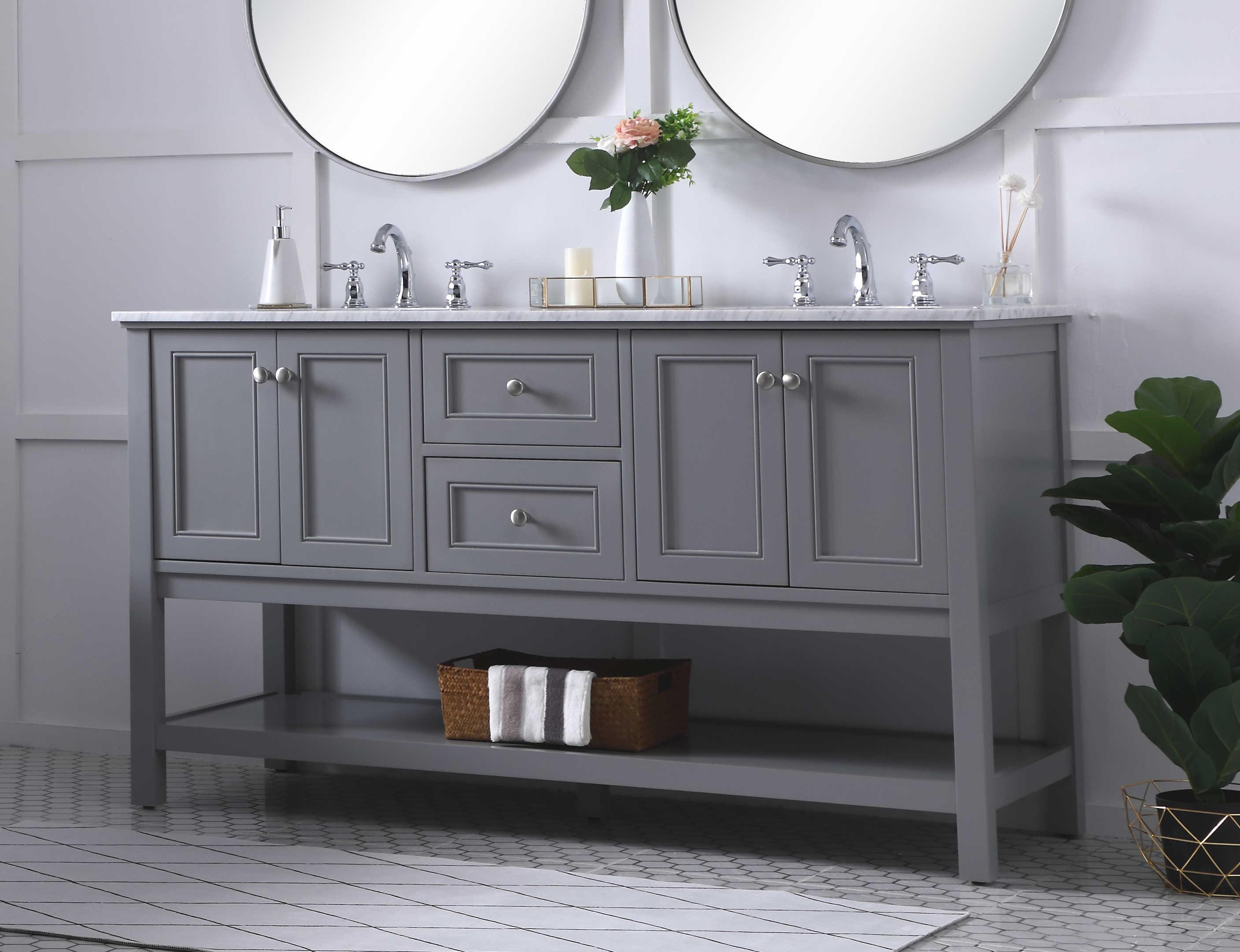 Elegant Lighting Metropolis Grey 60" Vanity