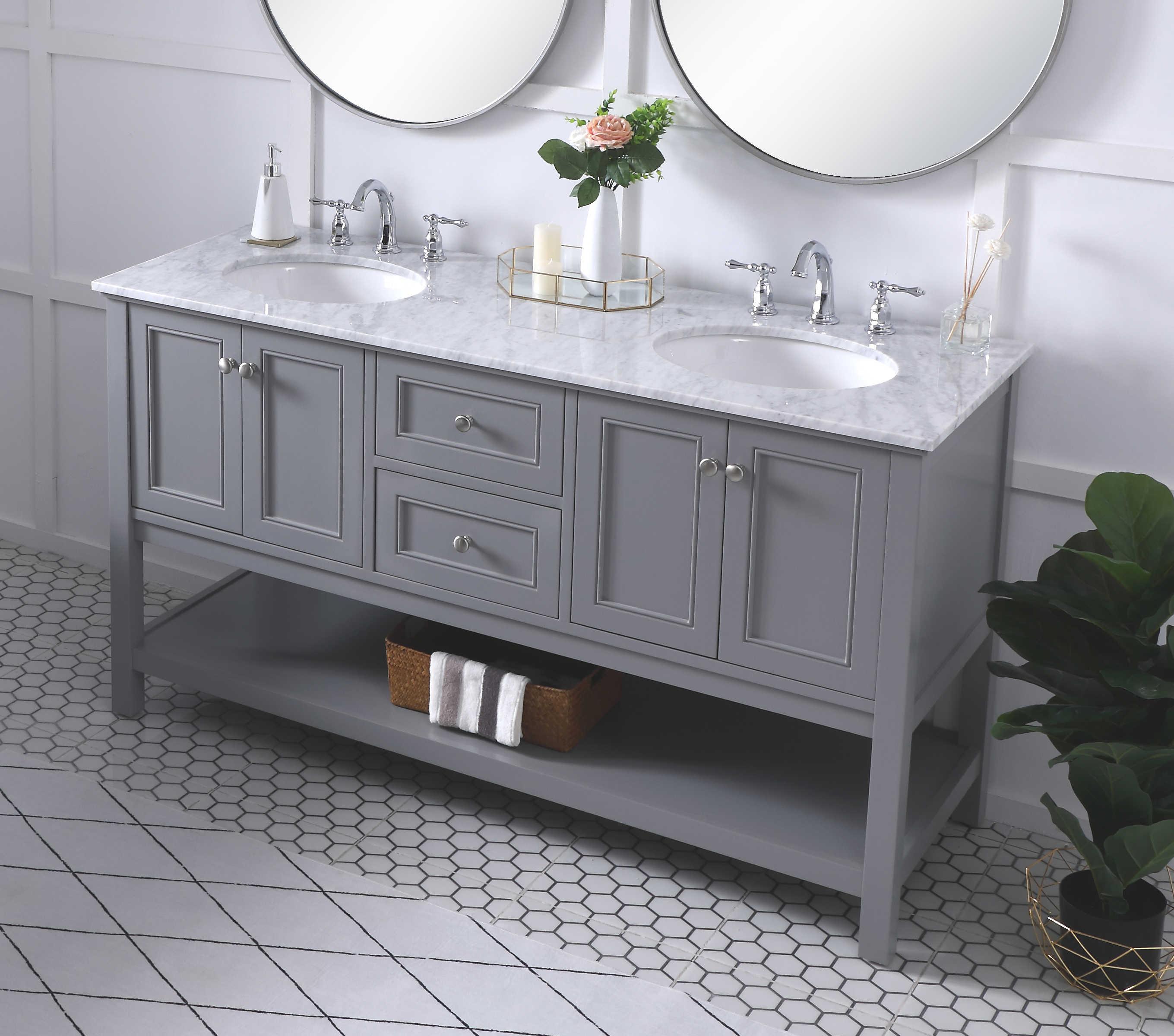 Elegant Lighting Metropolis Grey 60" Vanity
