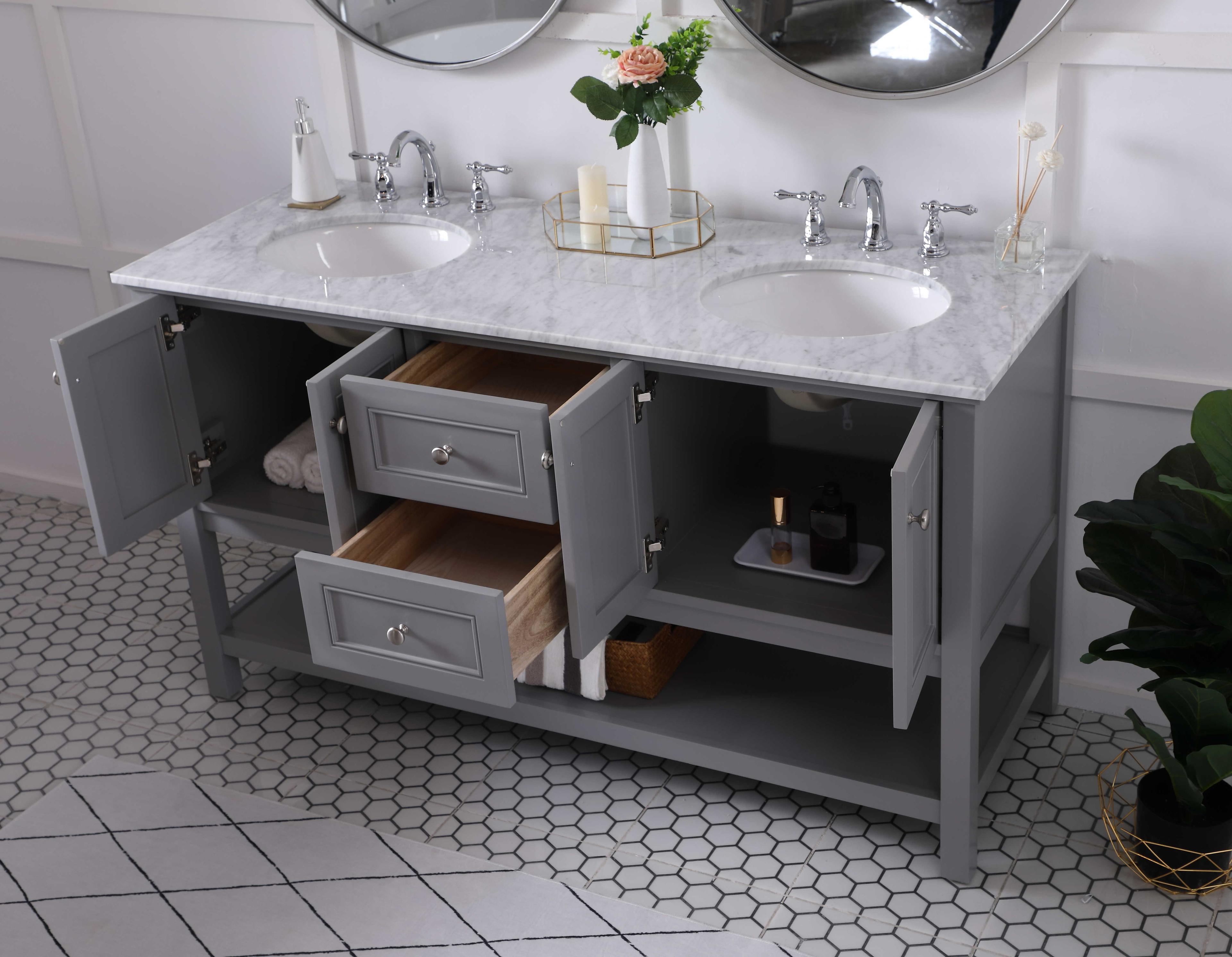 Elegant Lighting Metropolis Grey 60" Vanity