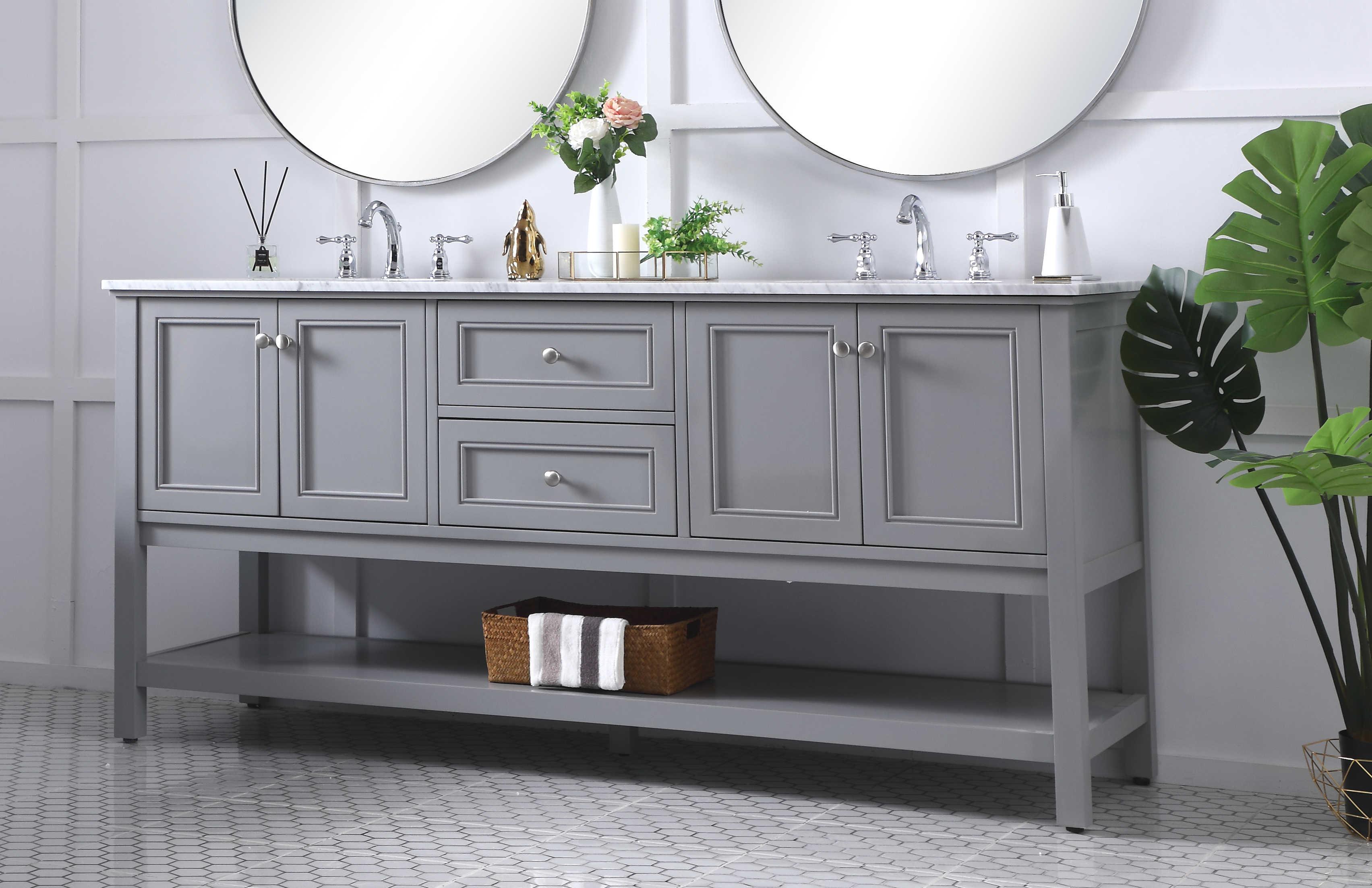 Elegant Lighting Metropolis Grey 72" Vanity