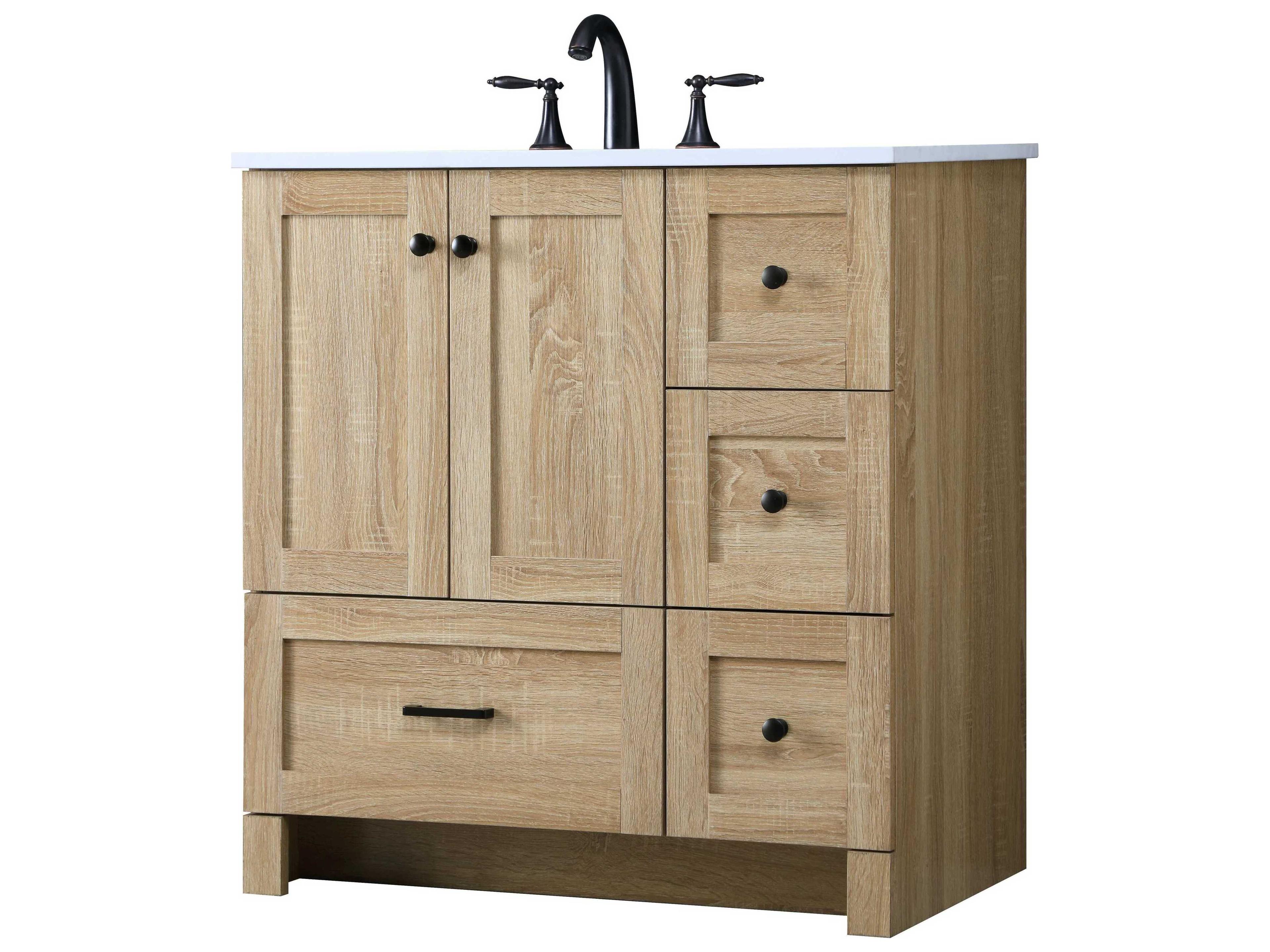 Elegant Lighting Soma 32" Mango Wood Vanity