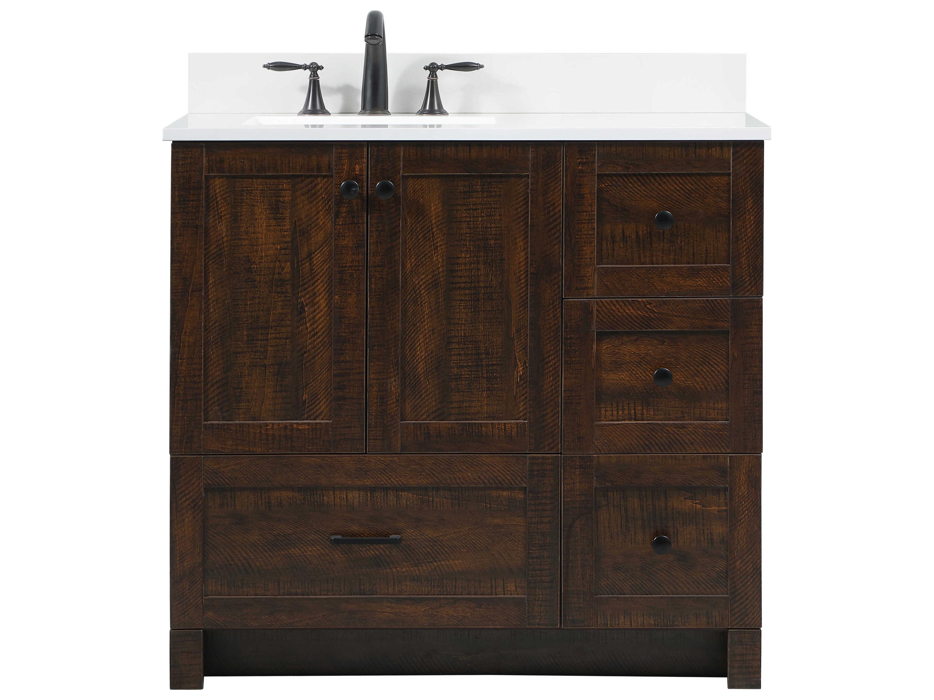 Elegant Lighting Soma Expresso 36" Vanity with Backsplash